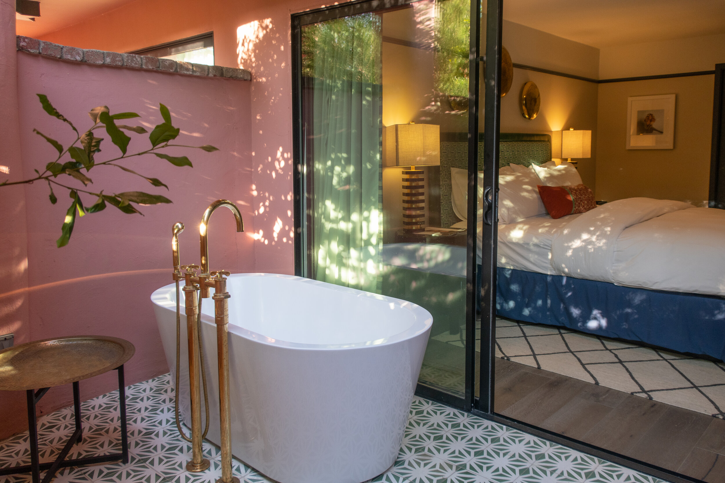   Private outdoor bathtub in the Junior Suite terrace at Sands Hotel &amp; Spa  