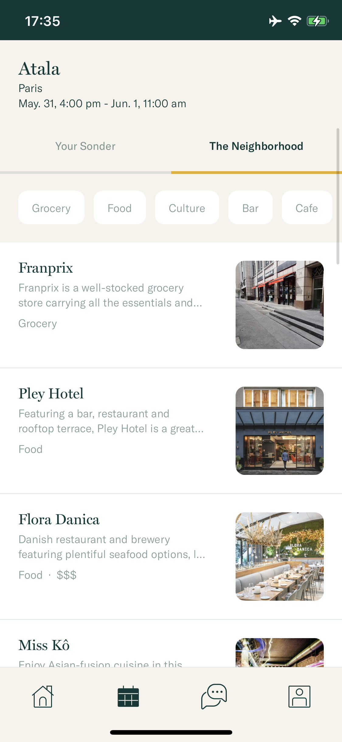 Discover your surroundings and see Sonder’s recommendations in their app