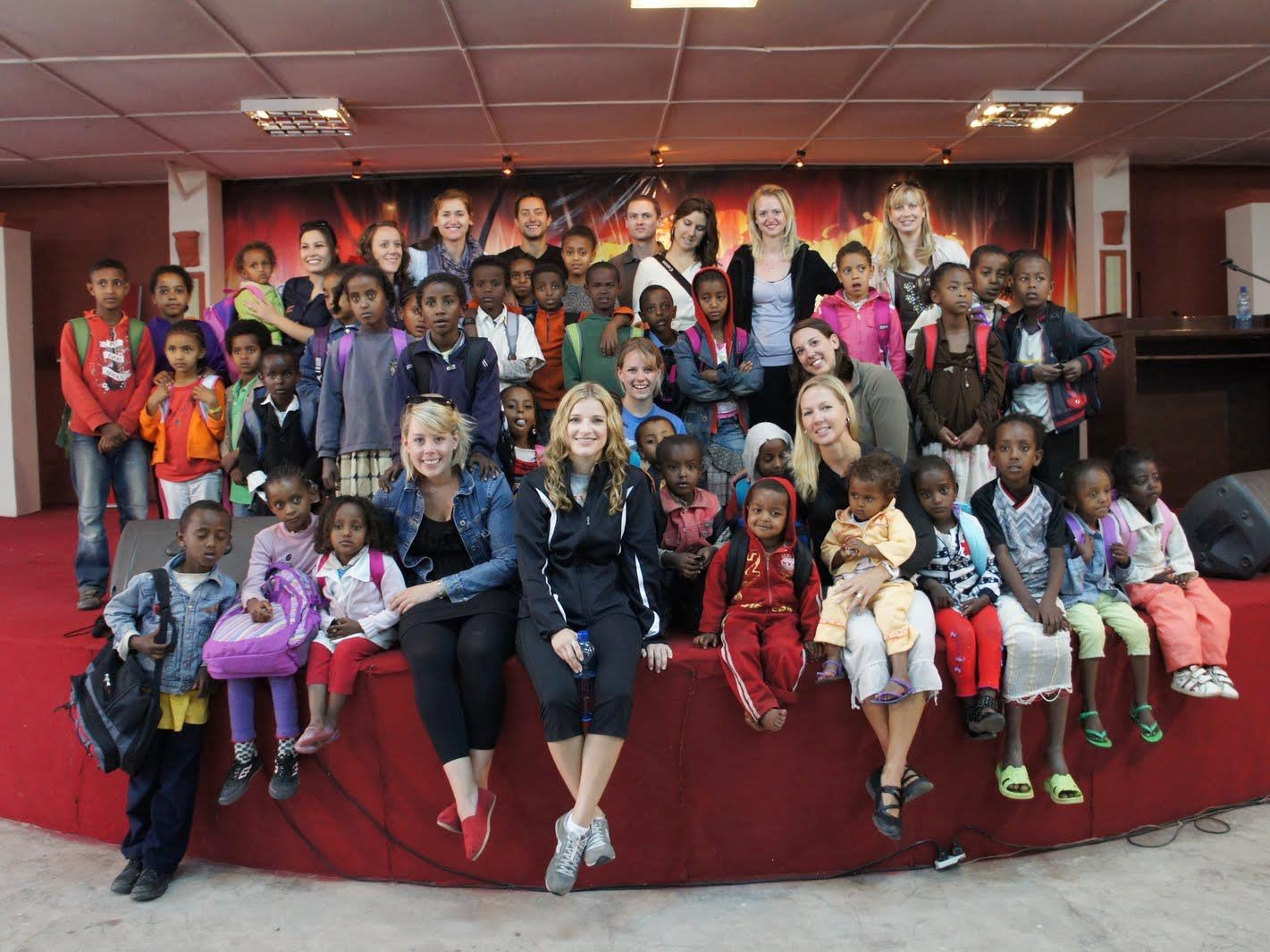 Kids supported by Impact Ethiopia & their new backpacks provided in 2011 during my first trip to Ethiopia