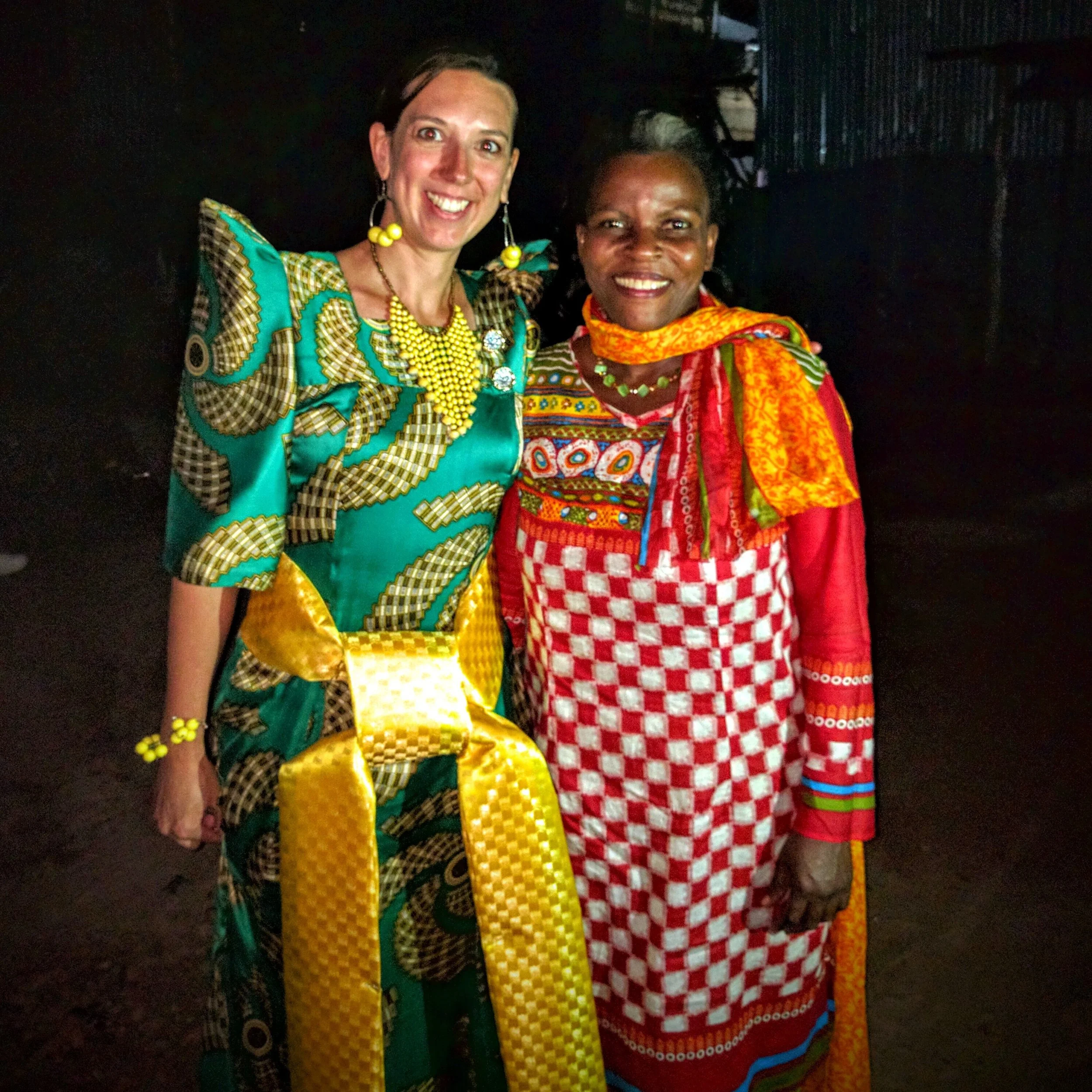 Jessica (Jeff's aunt & Margaret's "mom") and I at the end of the cultural event