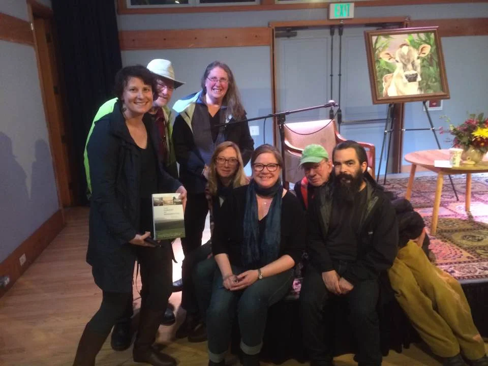 my wonderful Sonoma State colleagues who braved the rain! Alexis, Richard, Paula, Maureen, me, Jonah, and Daniel.