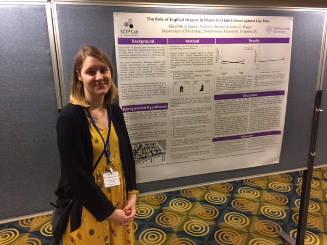 Liz Quinn presenting her research at SPSP 2018.