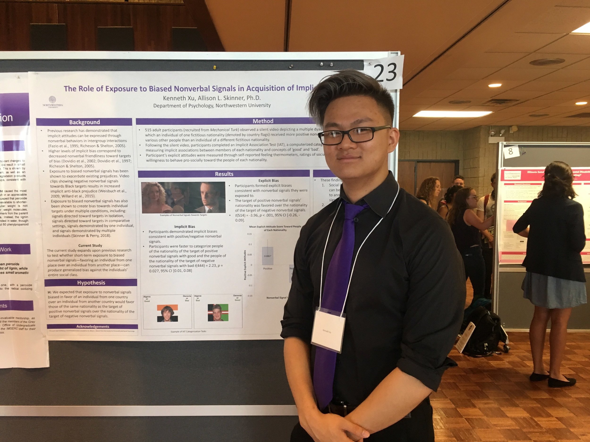 Ken Xu presenting his research at the Undergraduate Research and Arts Expo 2018