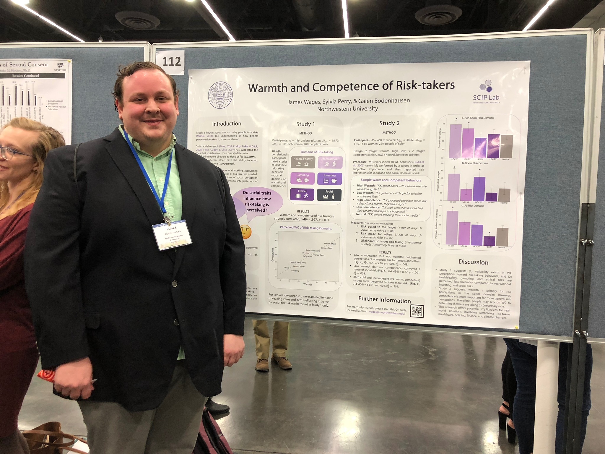 James Wages presenting a poster at SPSP 2019
