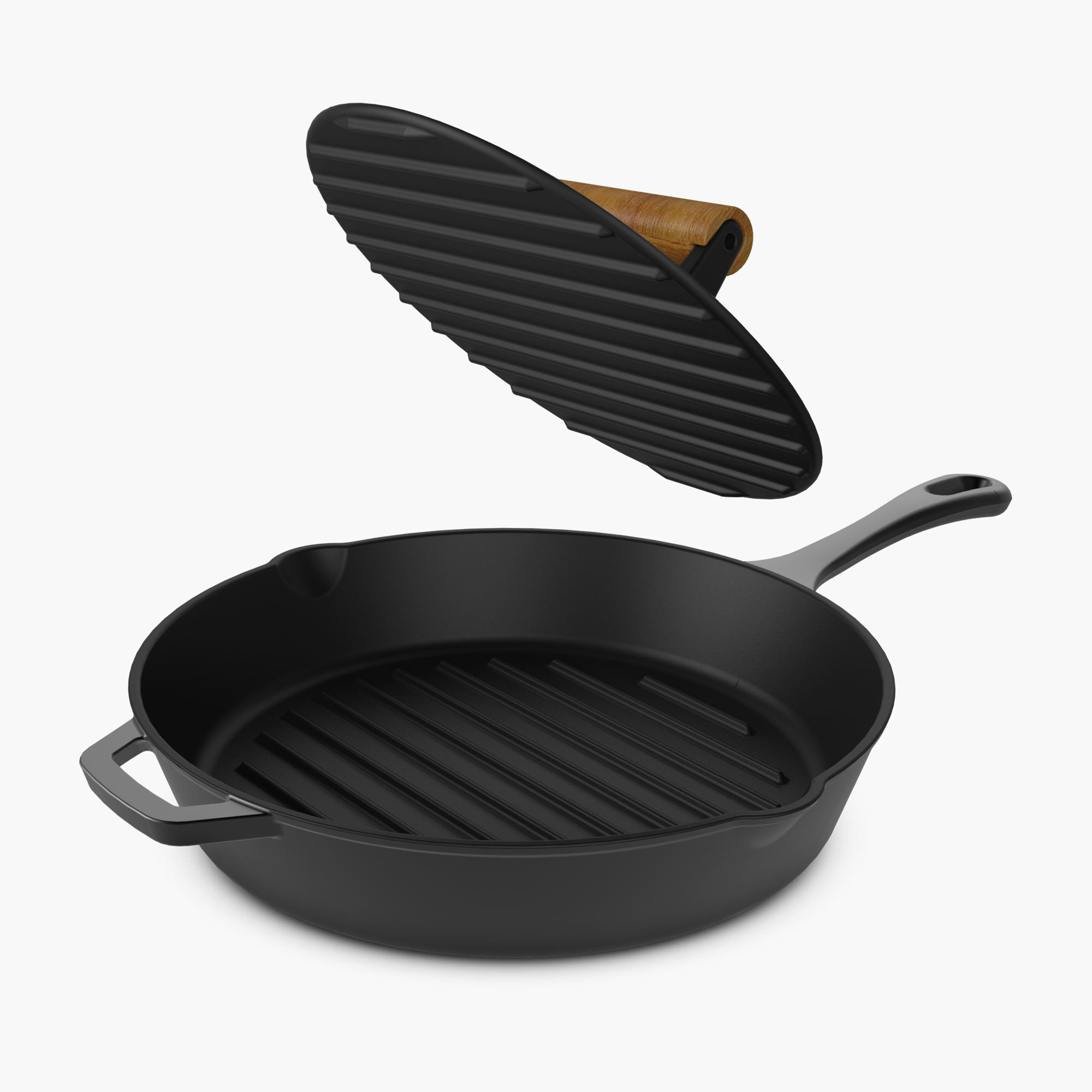 Cast Iron 11 Inch Round Grill Pan Skillet Frying Pan for Indoor and Outdoor  Use Cast Iron Cookware Stove Top Frying Pans Griddle Pan 