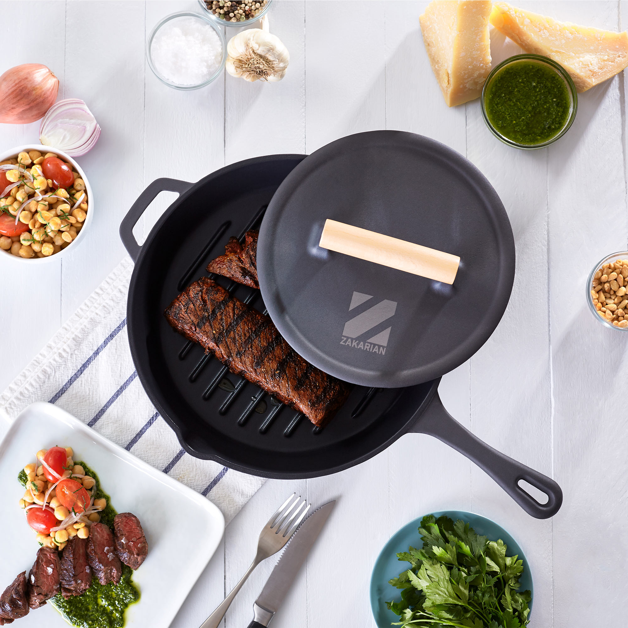 12 Non-Stick Cast Iron All Purpose Pan — Shop Geoffrey Zakarian