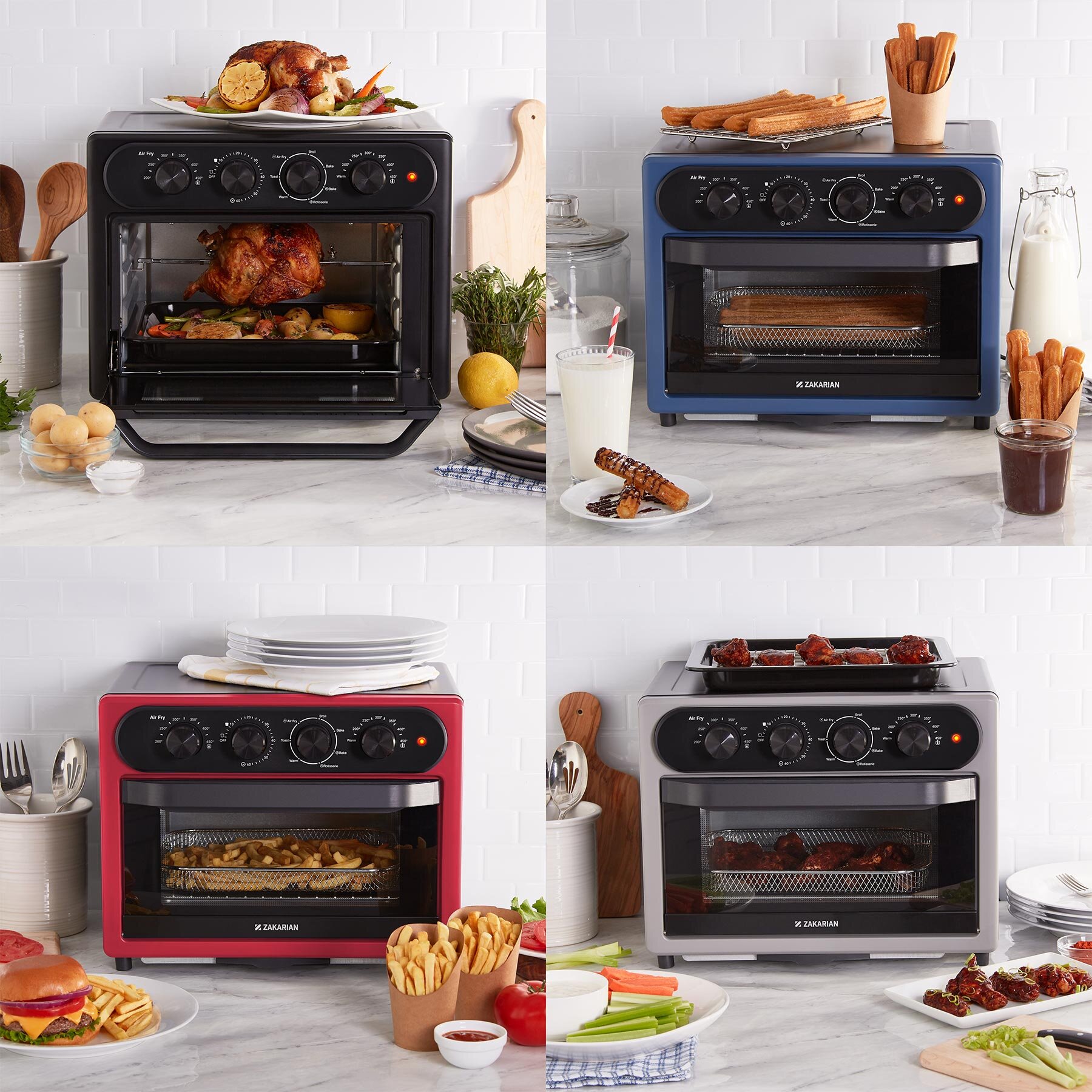 Dash Chef Series 7 in 1 Convection Toaster Oven Cooker 23L Stainless Steel