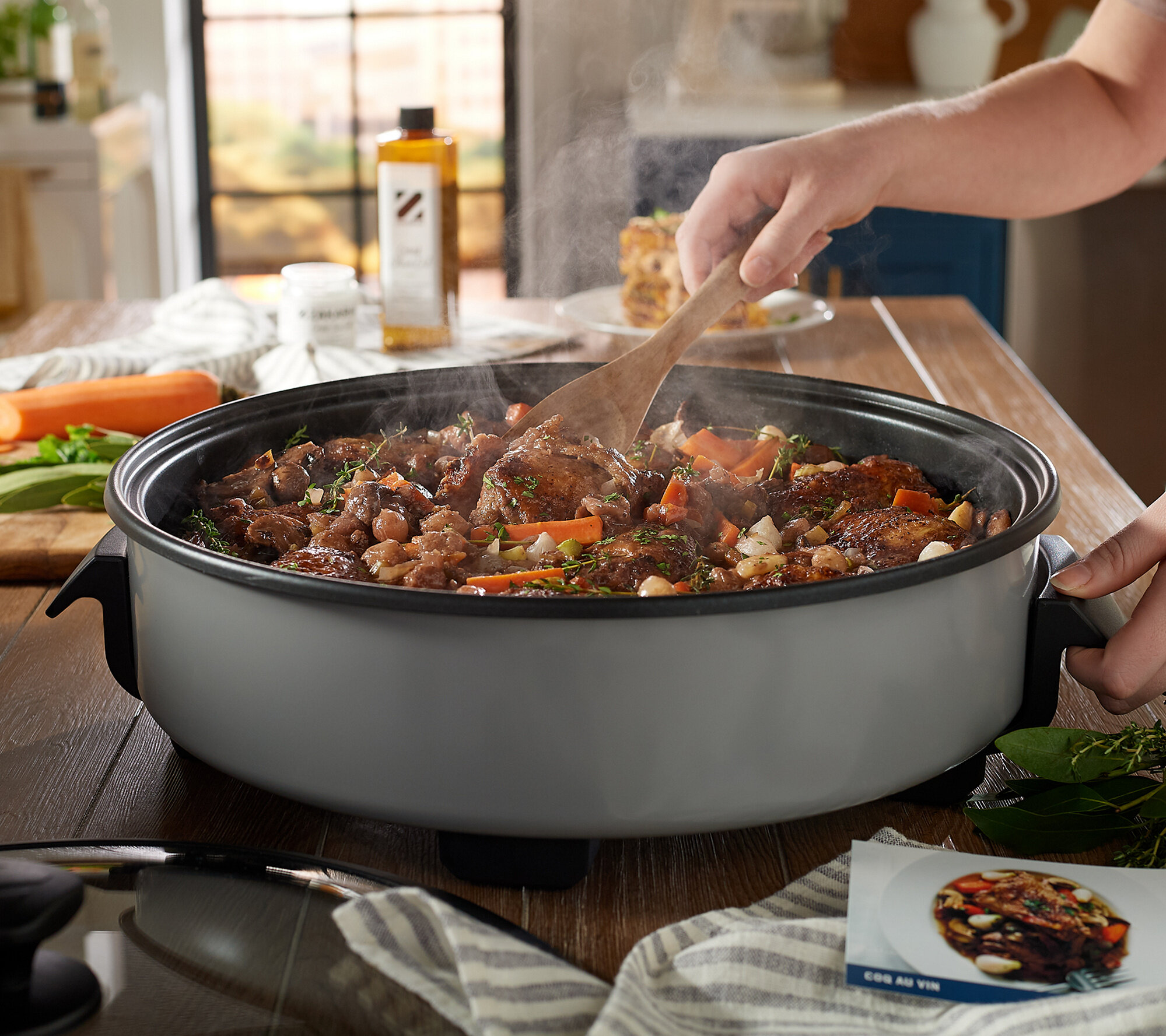 6qt. Non-Stick Cast Iron Dutch Oven with Usable Skillet Lid — Shop Geoffrey  Zakarian