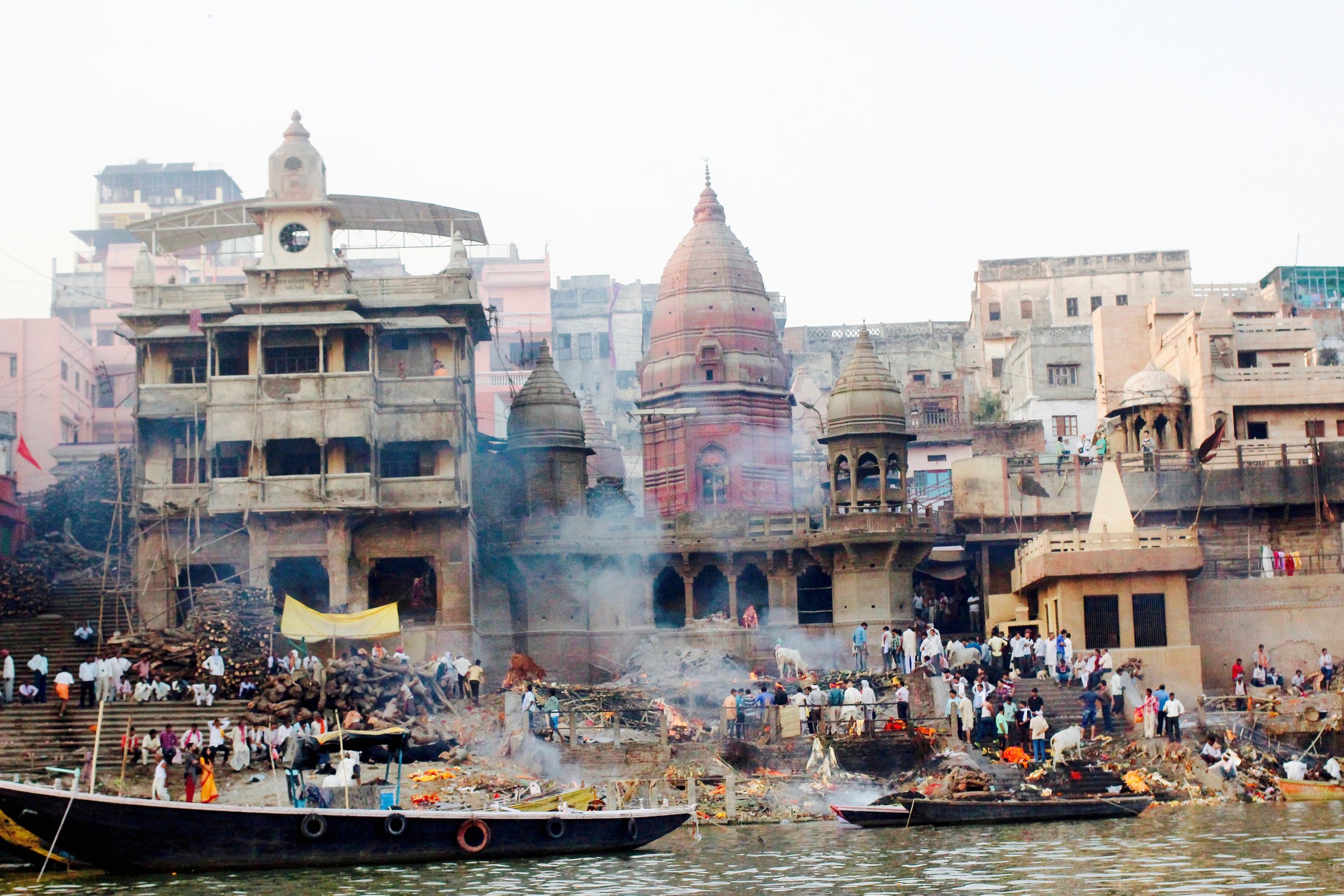 The biggest ghat in Varanasi burns 200-300 bodies a day.