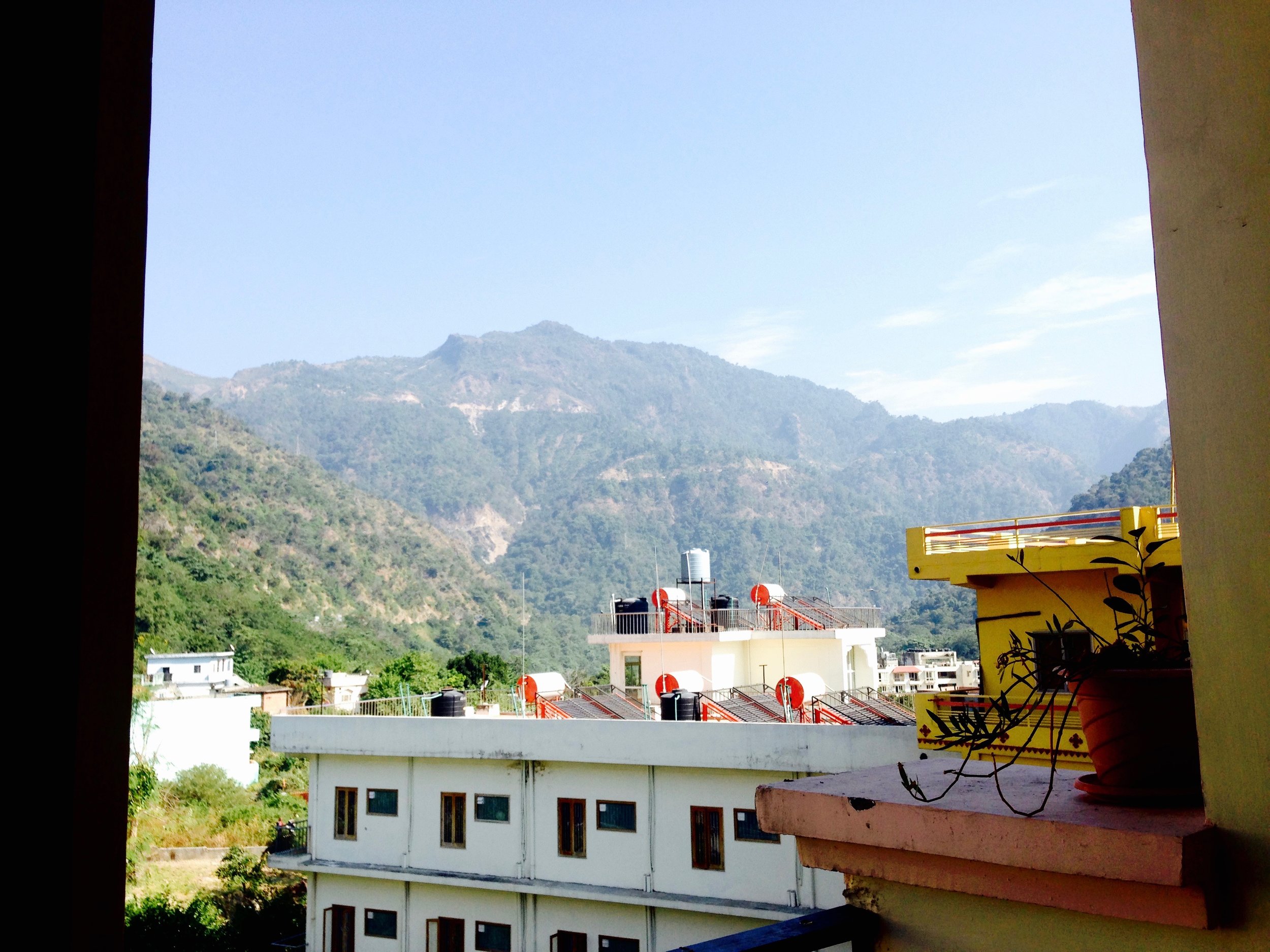 Balcony number two from the bedroom overlooking the Himalayas, no big deal.
