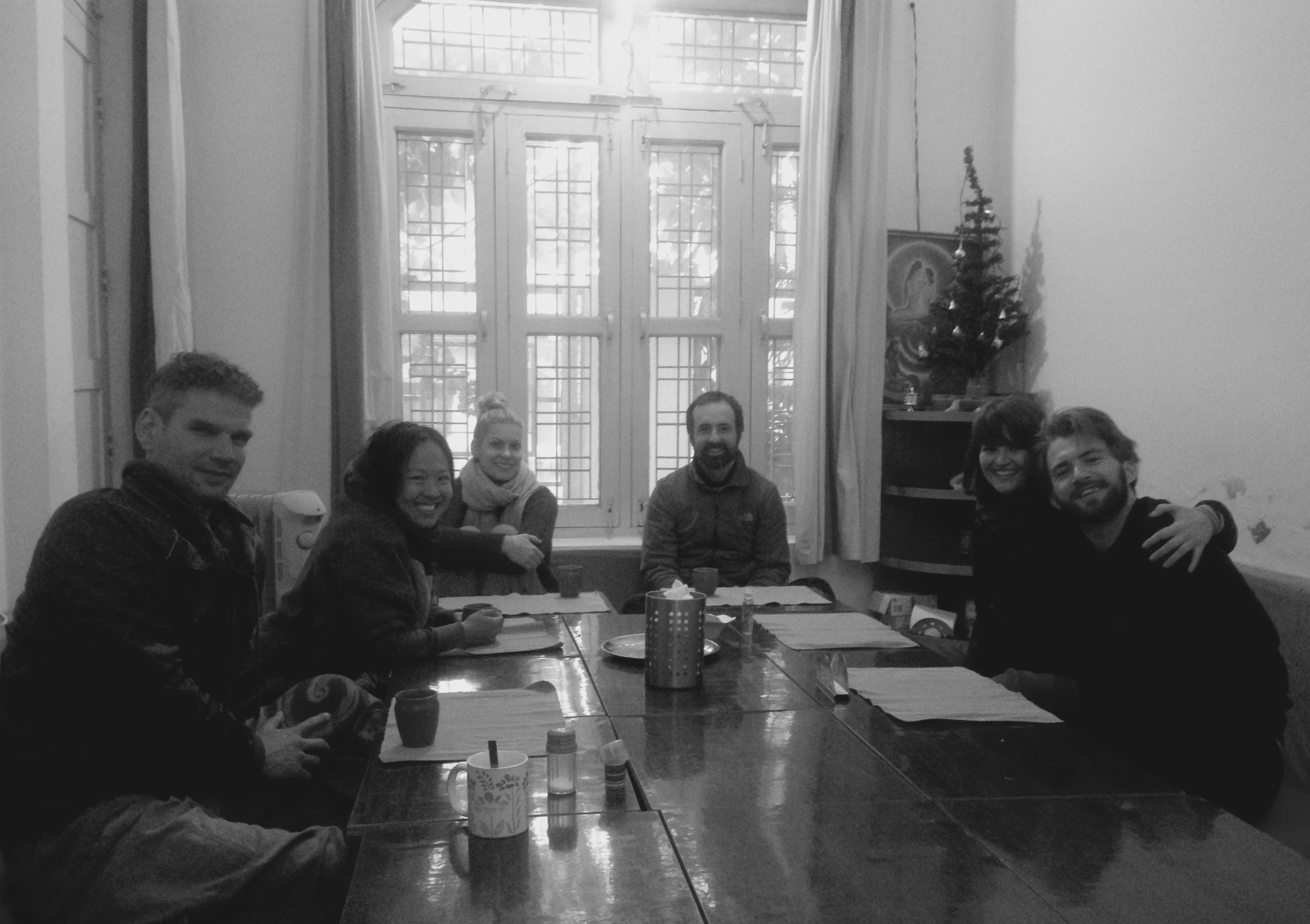 The ashram family after my last supper. Left to right: Martin from Germany, me, Johanna from Finland, Grant from Scotland, Danny and Marty from Australia <3
