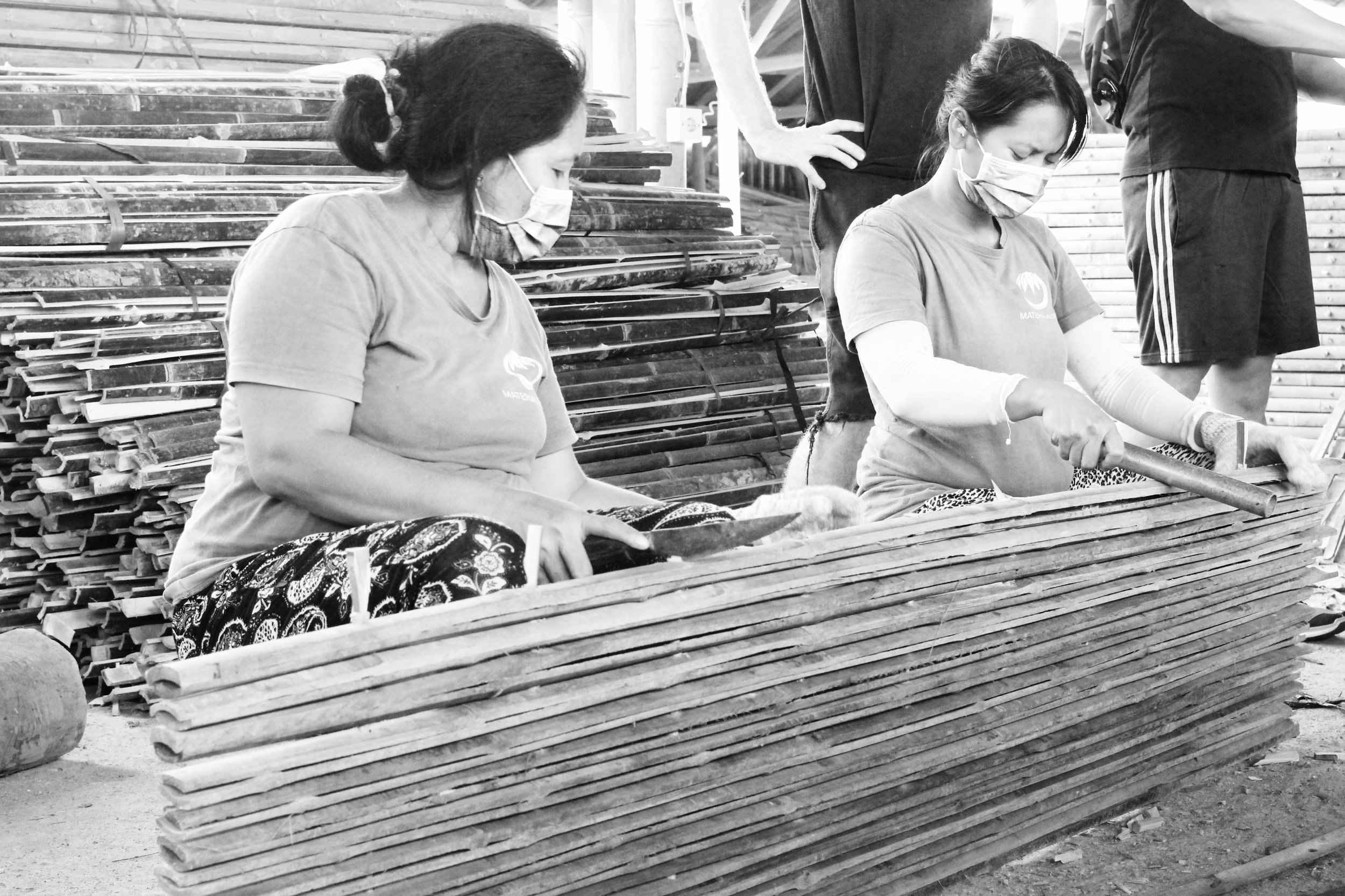 Nearby bamboo factory that supplies all the raw material to the Green Village 