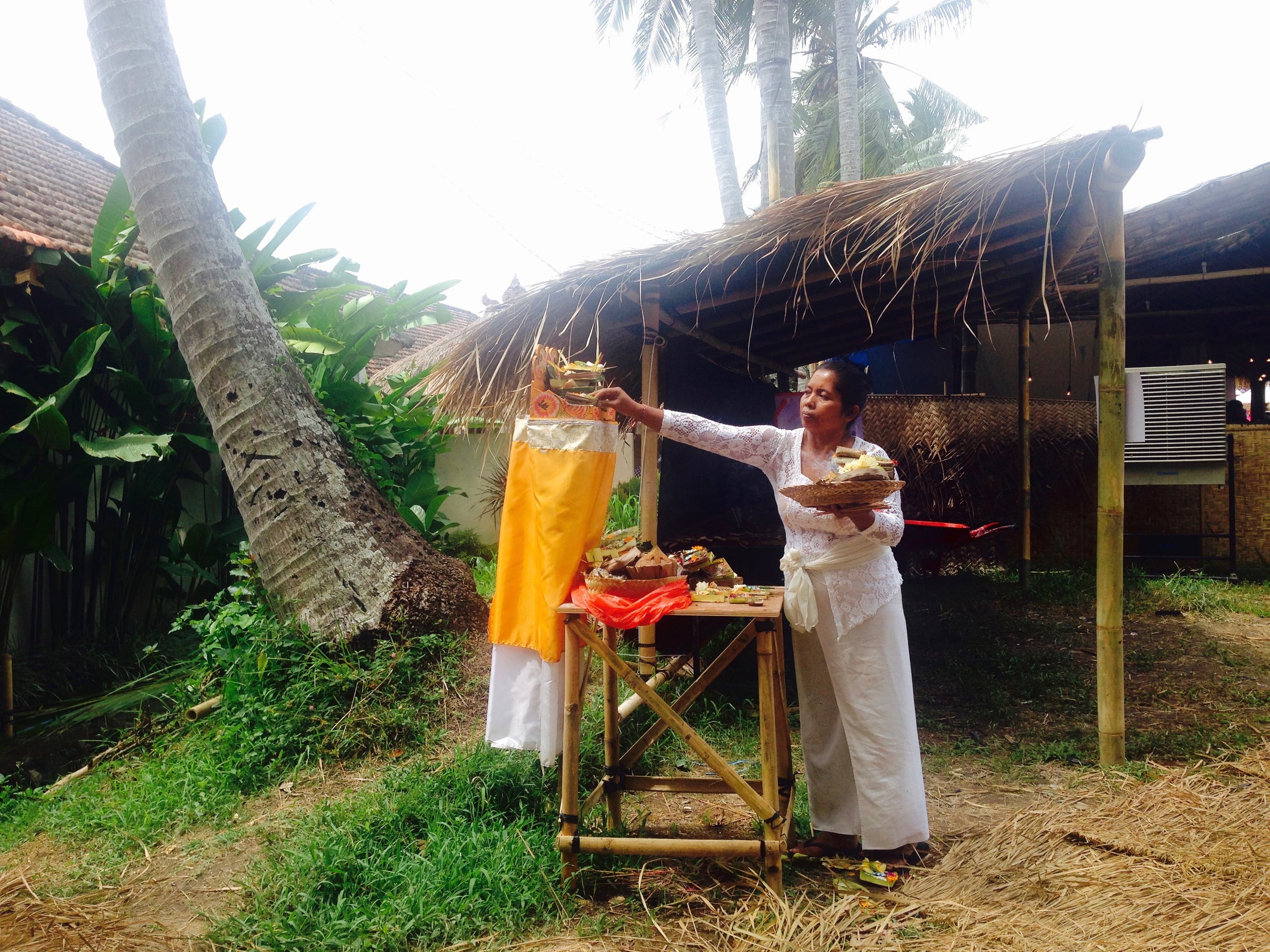 It wouldn't be a real event in Bali without traditional offerings