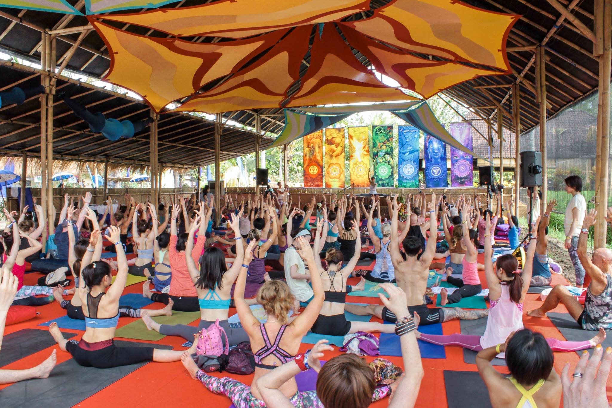 Bali Spirit daytime vibes...see what I mean about all that spandex stretching? / Photo credit: Raychel Kaye Photography