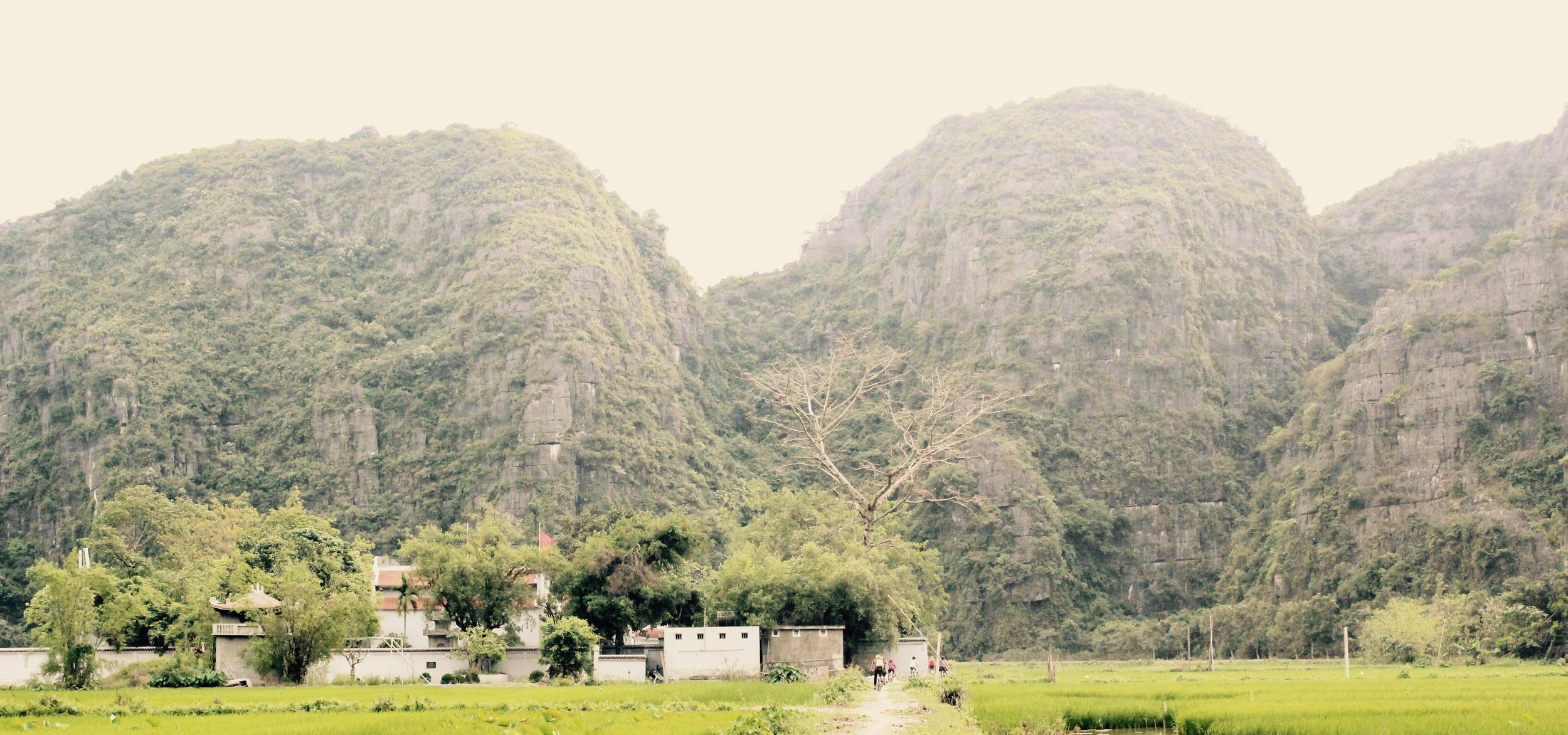 Bike ride through karst land