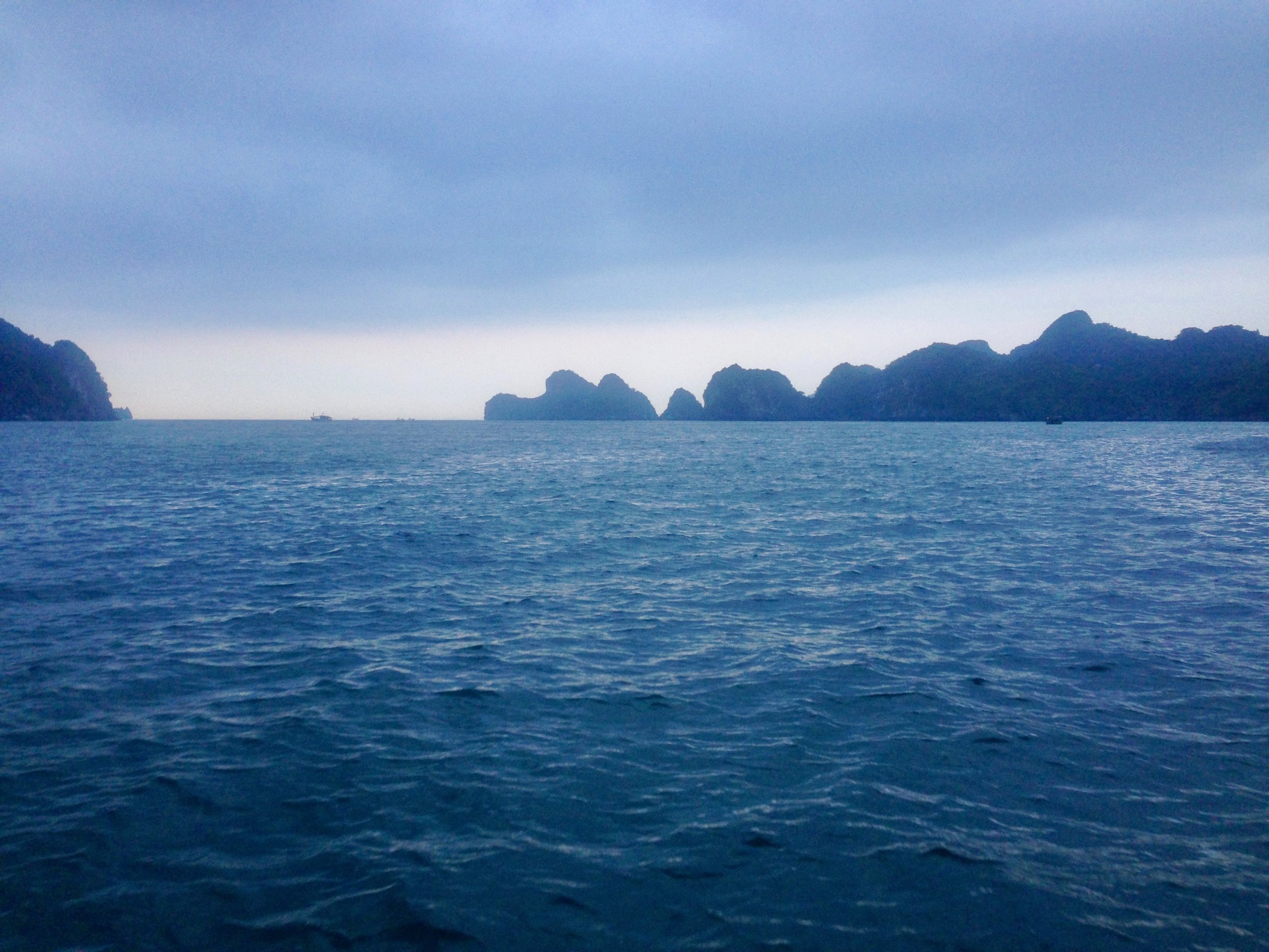 Sunset view from the boat after a full day of rock climbing (more on that next week)