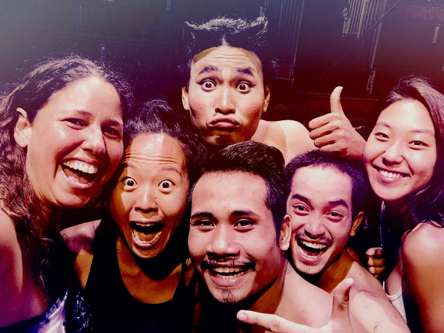 Mandatory group selfie with the performers of Phare Circus. I was a little too excited :) 