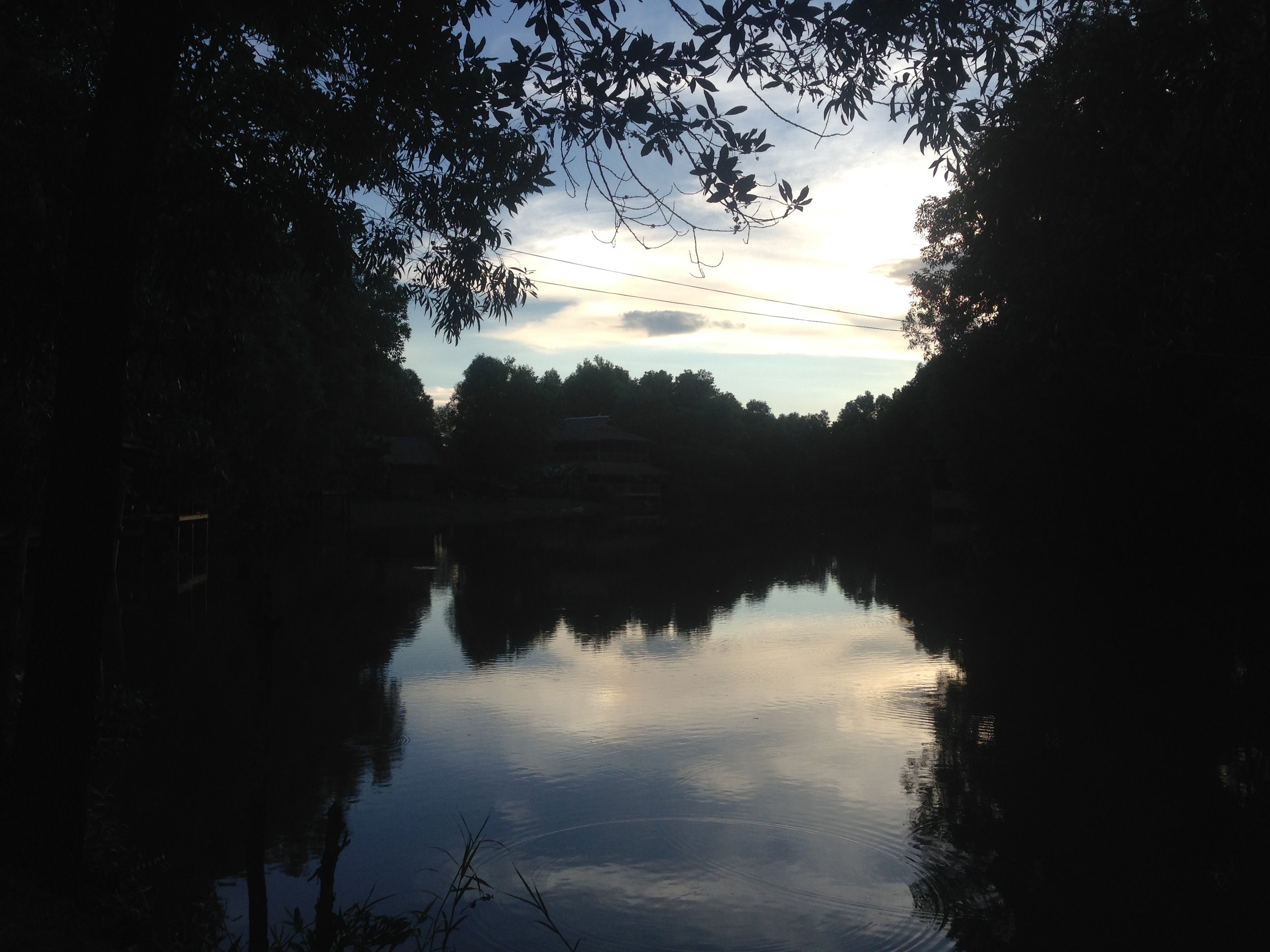 Beautiful lake inside Otres Village 