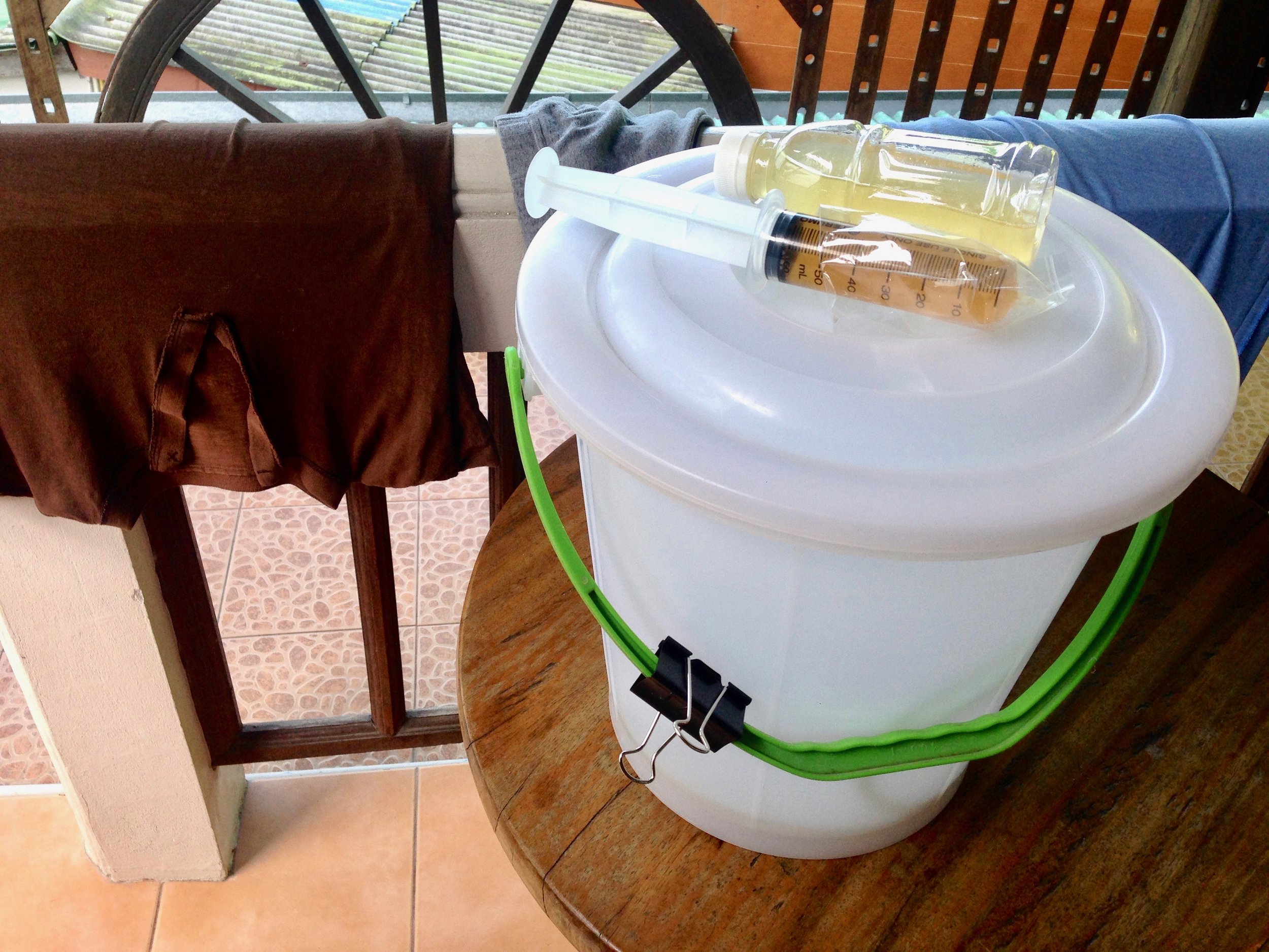 Day 8 (final day): I DID IT! Now, just a few step before my first meal: a water colema, shot of probiotic liquid in the mouth, and one up the bum (they call this the enema)