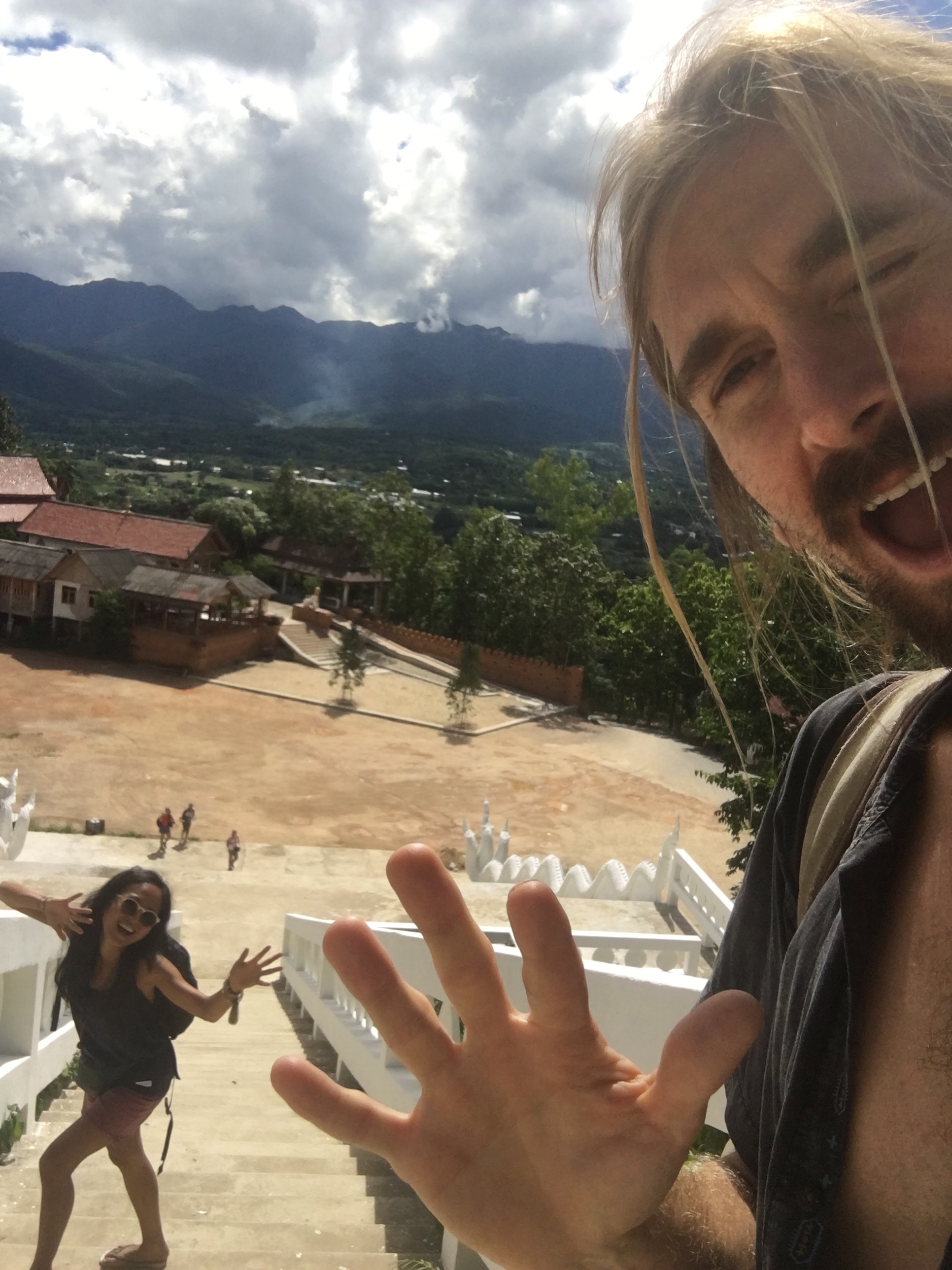 Hiking up to the White Buddha