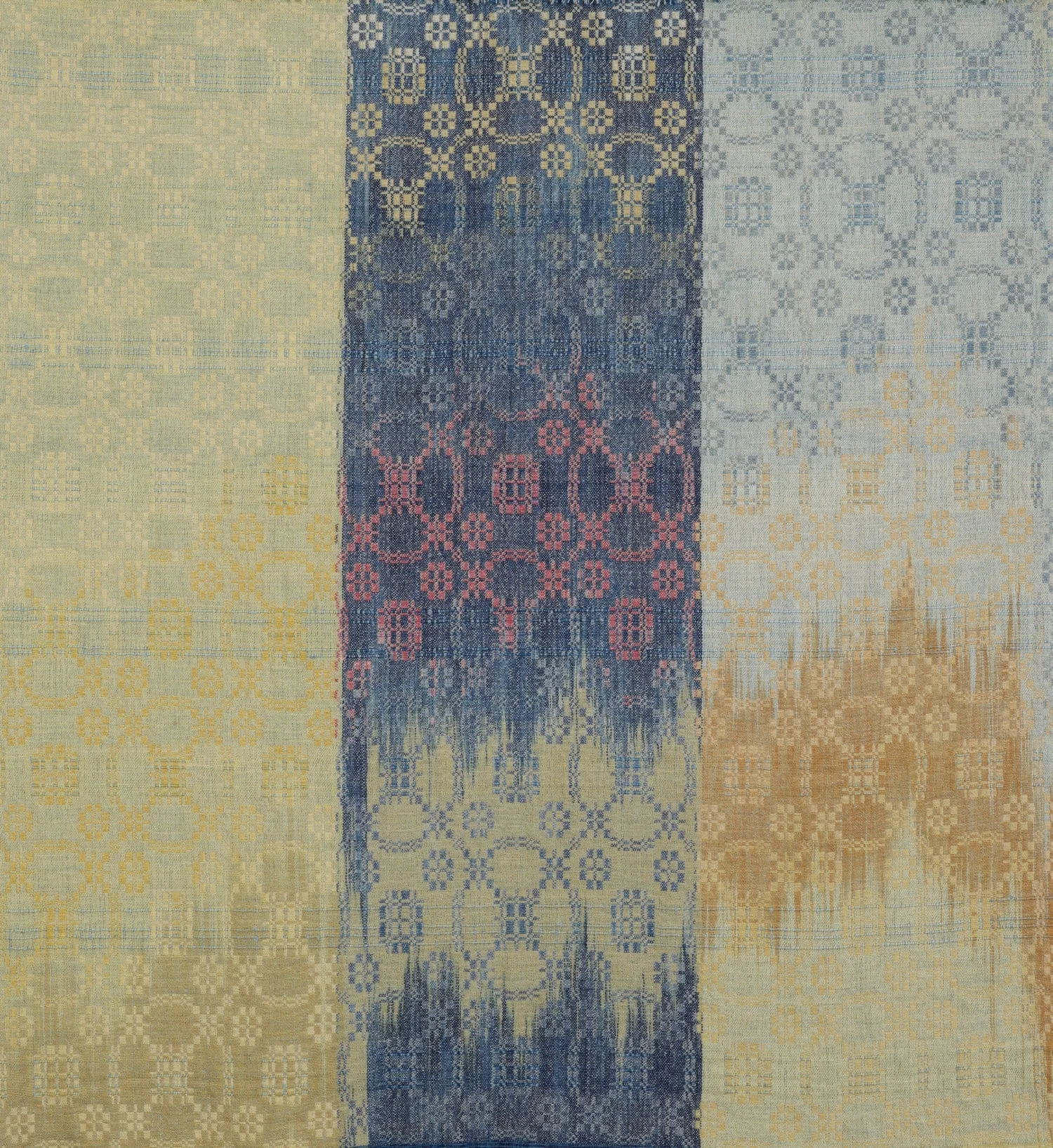 "SunMoonStars III". Naturally Dyed Wool, Alpaca. 51" x 43". 2013. Private Collection