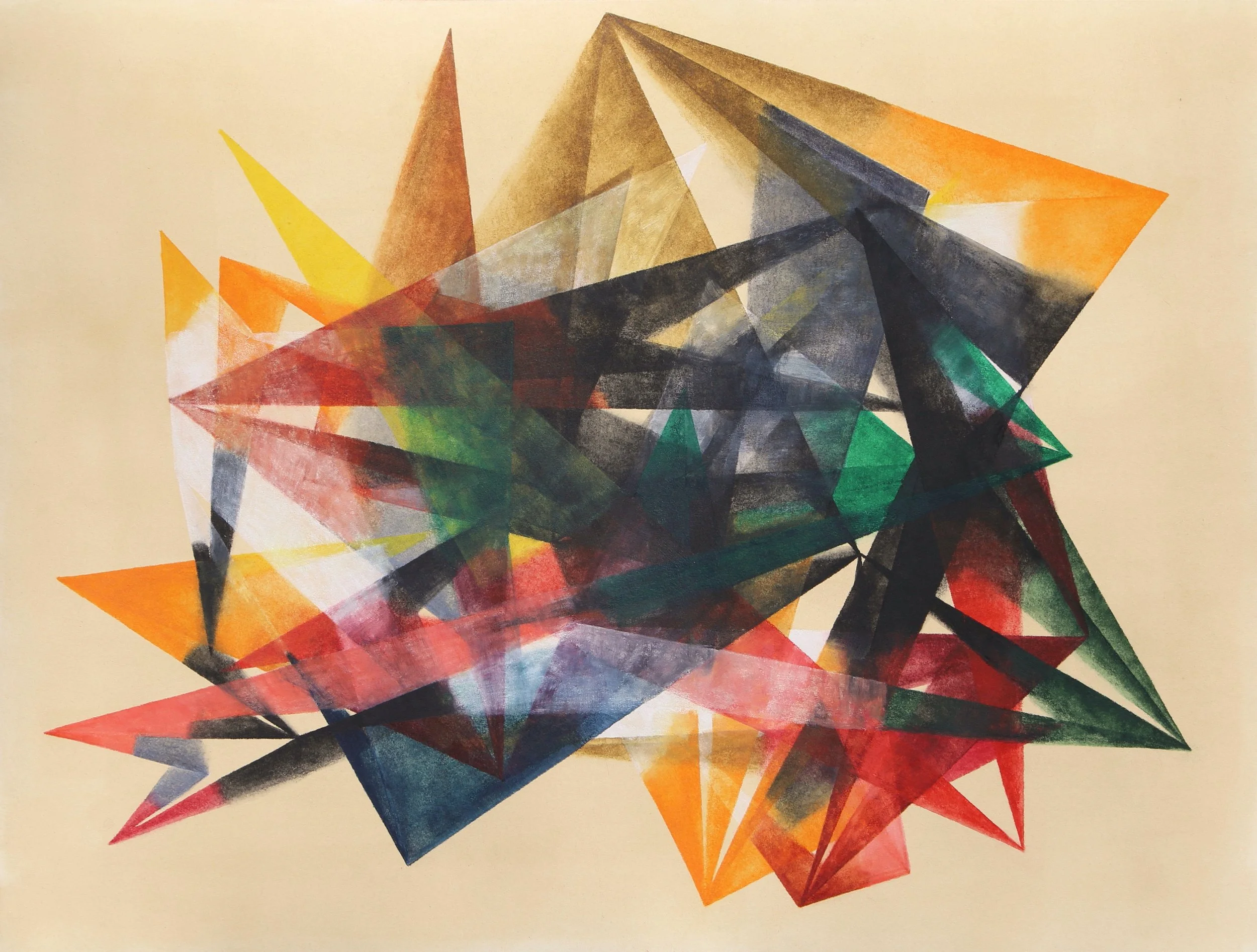  “Every Once in a While”.  Derwent Inktense watercolor medium and tea on Arches paper.  16” x 12”.  2023. 