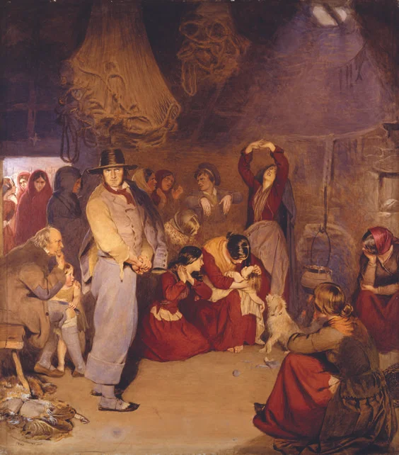 Keening women in "The Aran Fisherman's Drowned Child" by Frederick William Burton