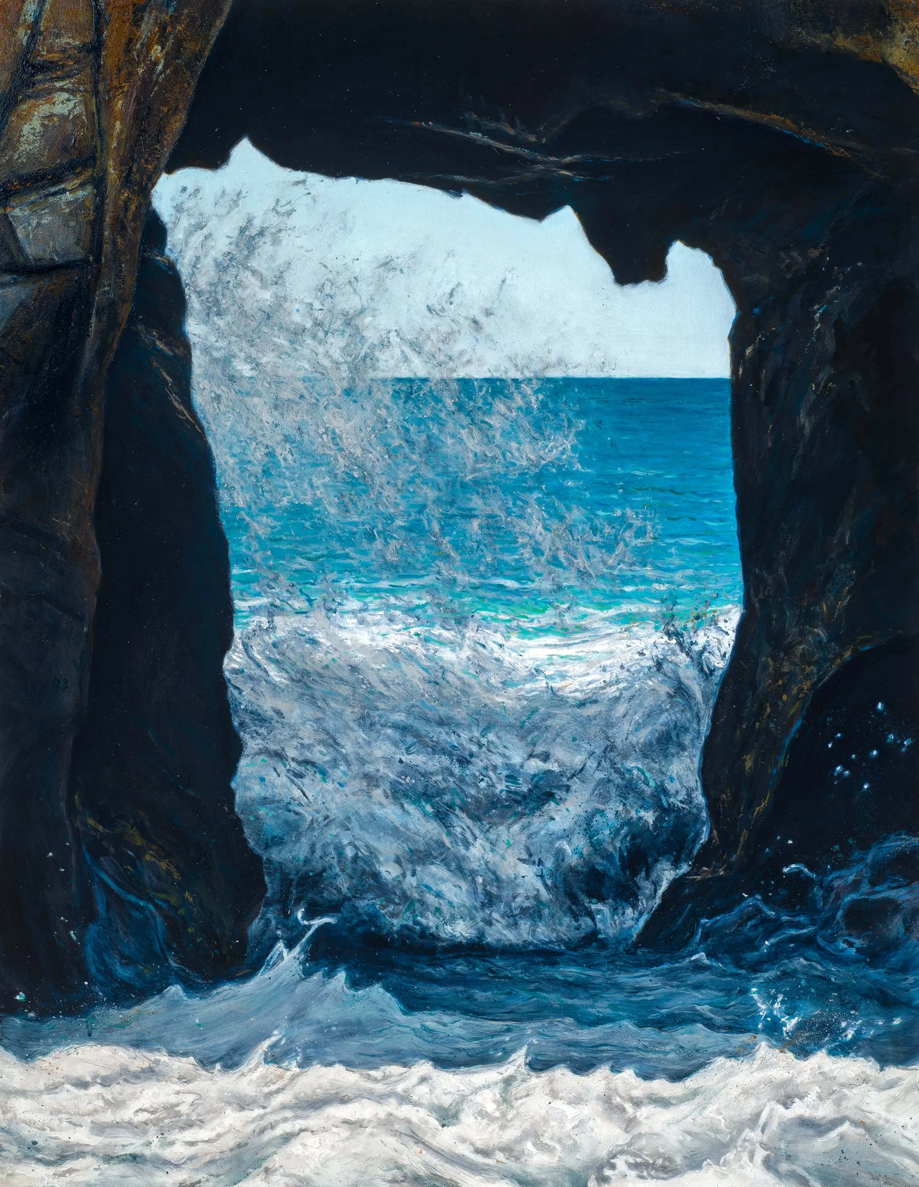 "The Door is Always Open" - 30 x 40 in oil on wood panel