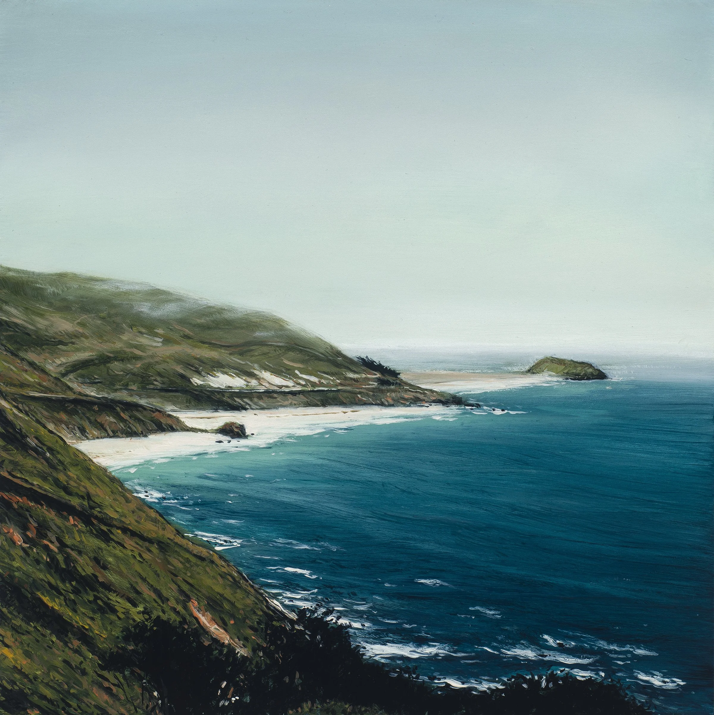 "Big Sur Coast" 12 x 12 in oil on panel