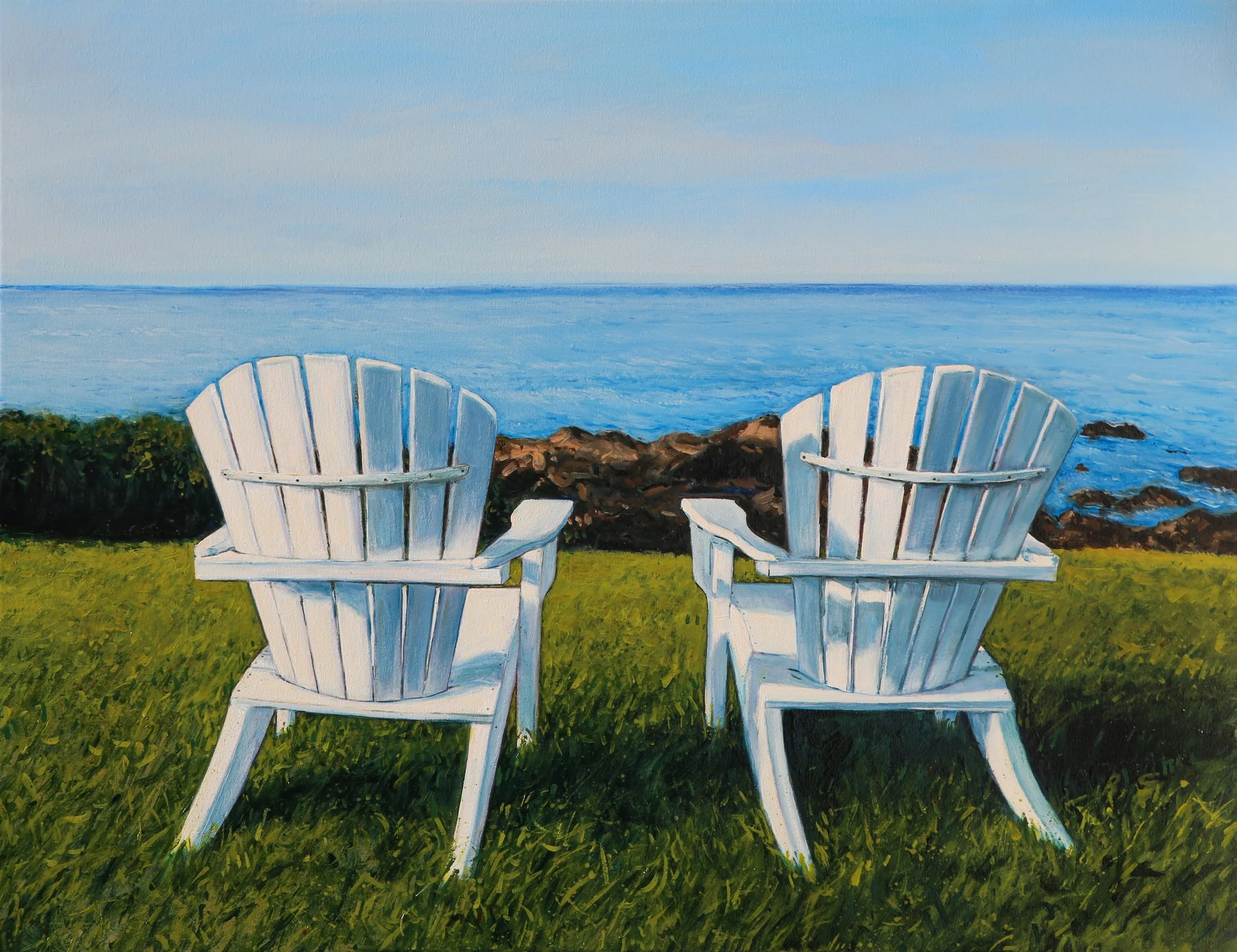 “Reminiscing” | 40 x 30 in oil on canvas