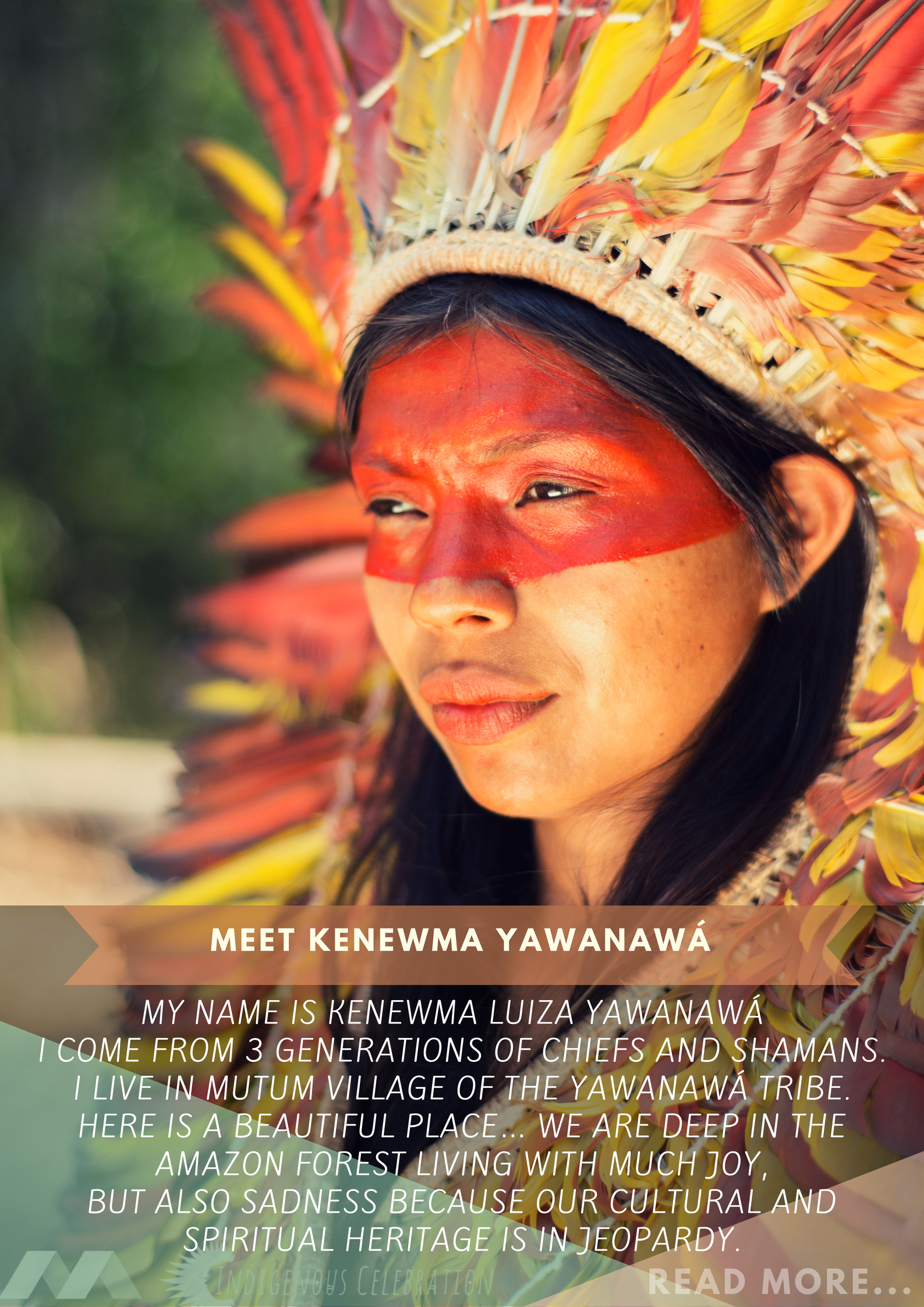 Promotional Flyers to introduce members of the Yawanawa tribe