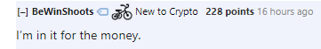 Figure 2. An example of how discourse has shifted from promoting crypto as a transformative phenomenon
