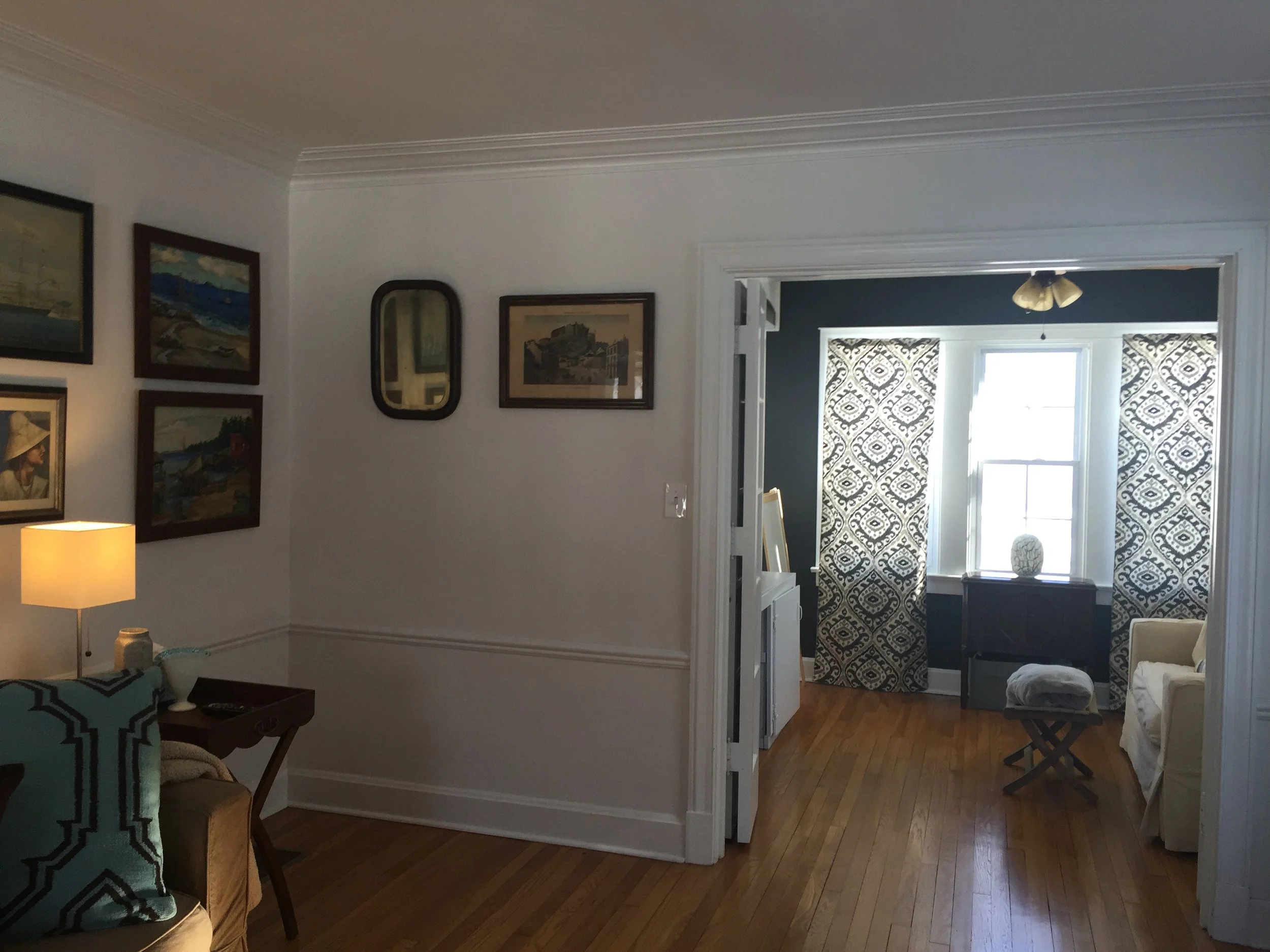 {There's a tiny sneak peek into the "before pics" of the den in a few of the above images, but we'll save the full transformation of that room for another day.}