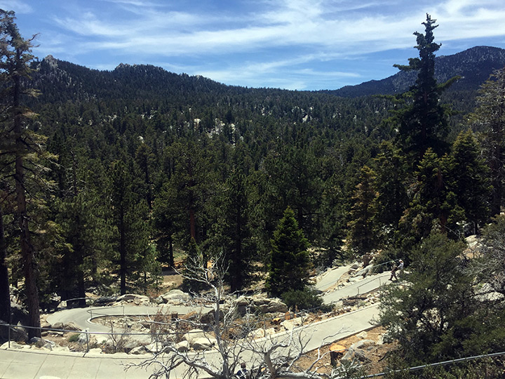 View of Jacinto State Park on the other side of the mountain.