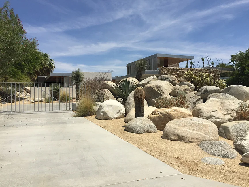The Kaufmann Desert House was designed by Richard Neutra and built in 1946