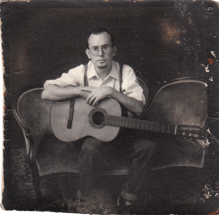 Man with Guitar, 164 Carolina Avenue Collection, Digital Watauga Project