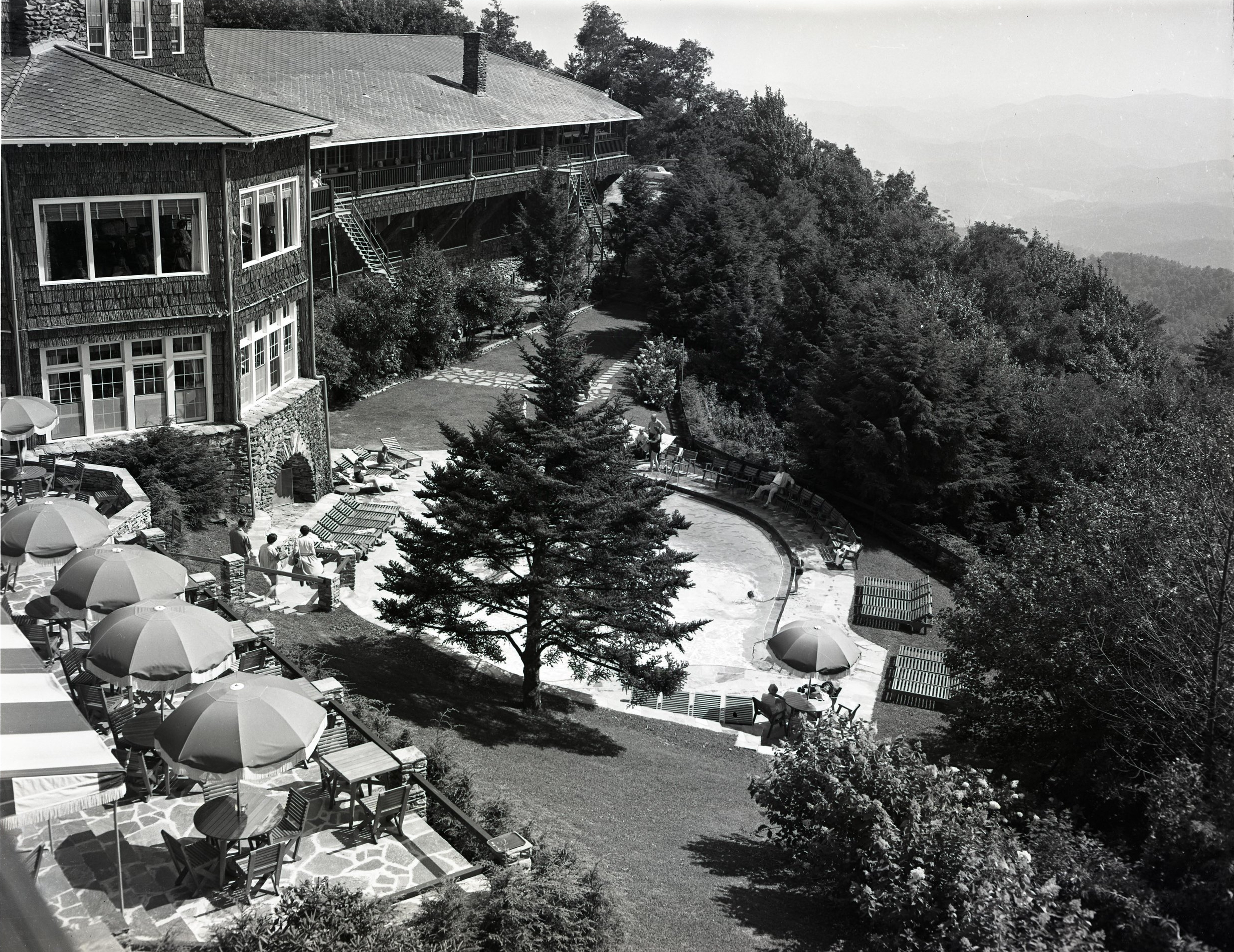 Mayview Manor as it appeared in August 1956. This image was shot by Palmer Blair and is part of the forthcoming Palmer Blair Collection of the Digital Watauga Project.