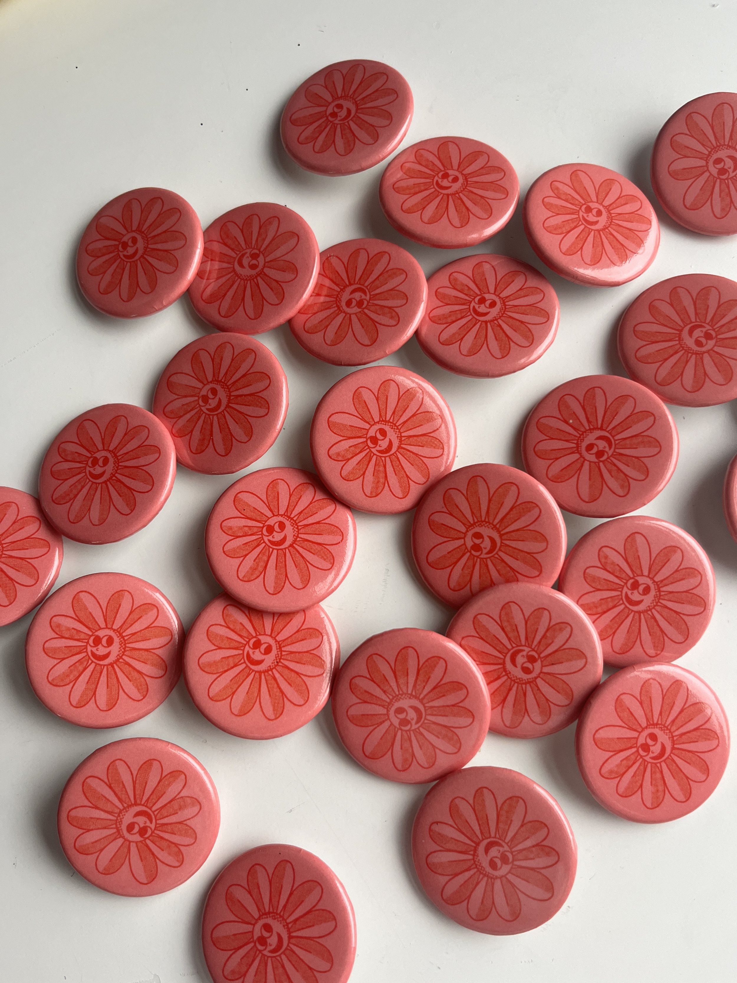 Flower Face Button