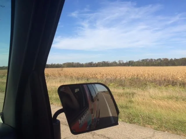 Driving through the cornfields..away from Ohio!!