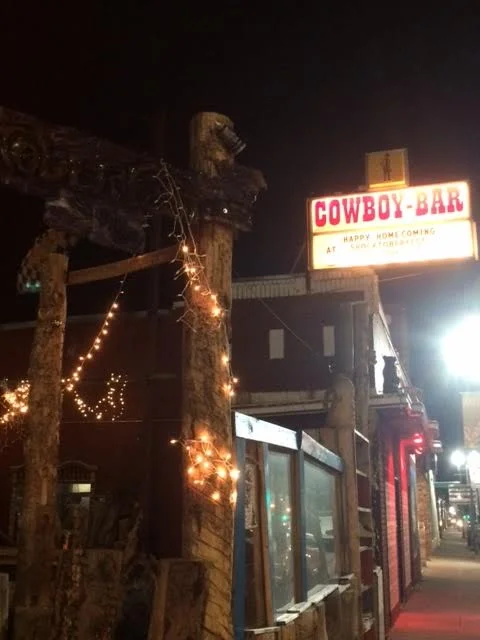 We played at Shoktoberfest- but the city declared the bar to be a historic site, so they had to leave the original "Cowboy Bar" sign out front.