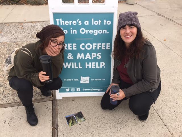  "free coffee and maps will help.." yes, Oregon, yes they will.