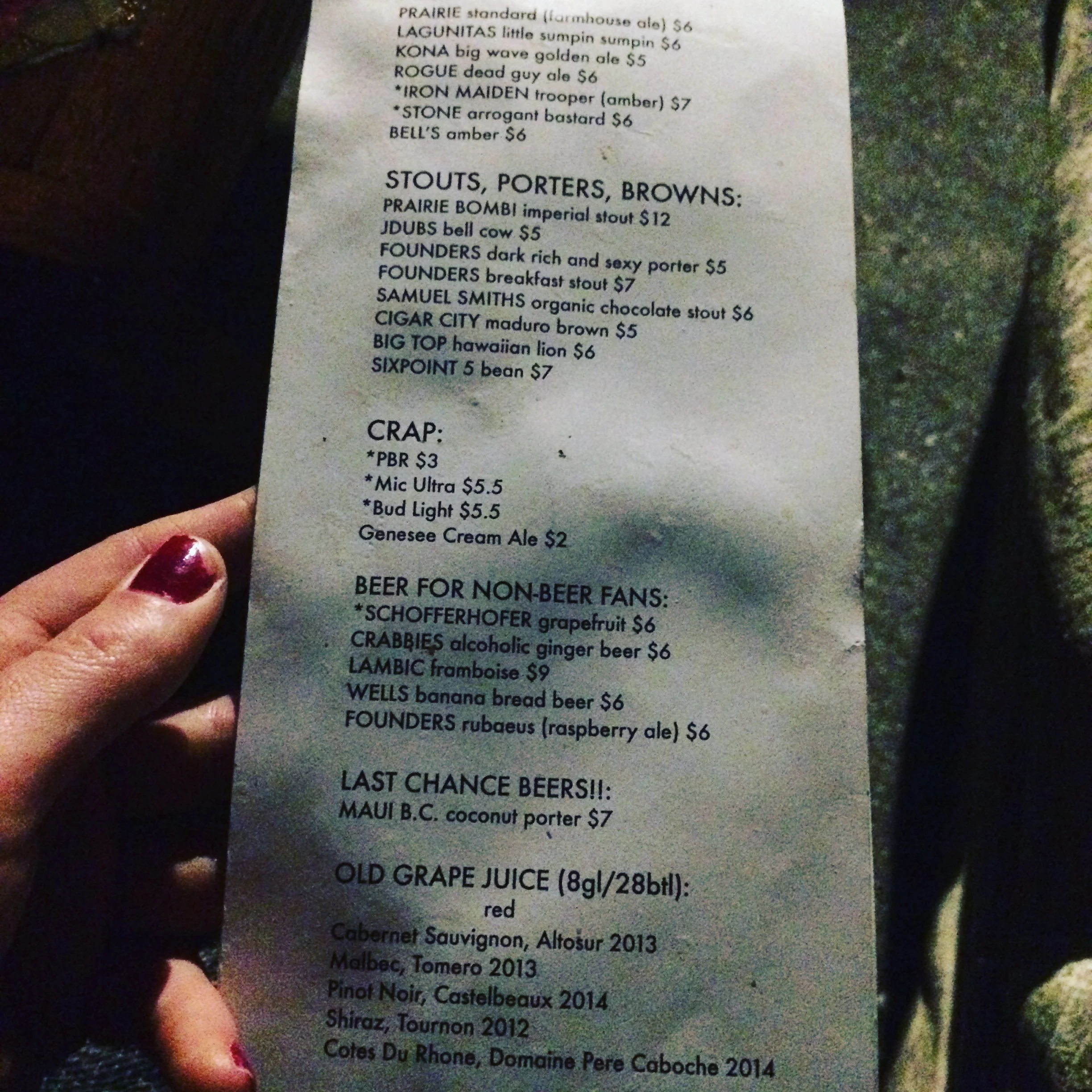 An honest menu at Nice Guys Pizza. I seriously love this. 