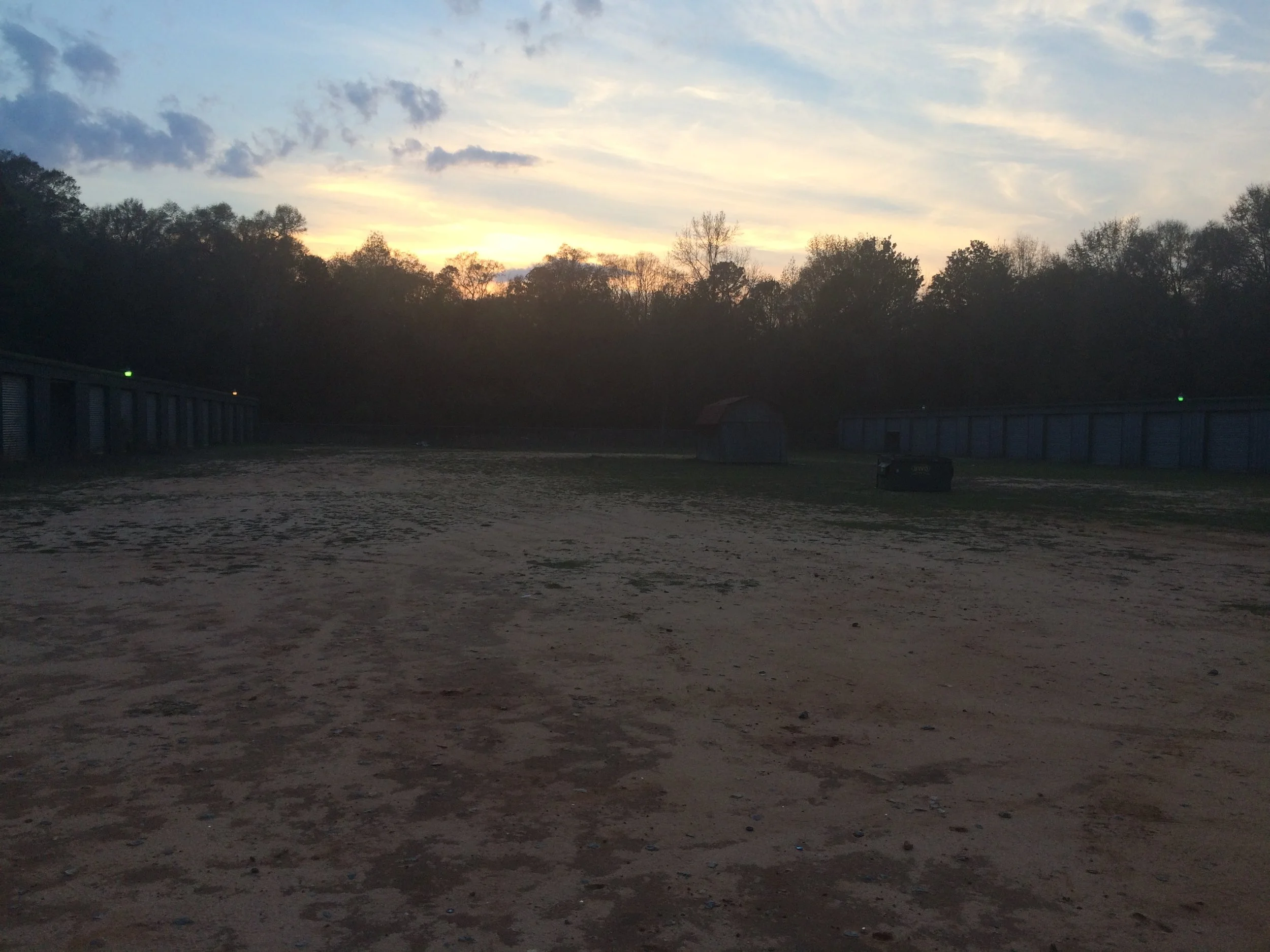 Looks like a peaceful empty field of storage units......it isn't. Love to The Plughouse