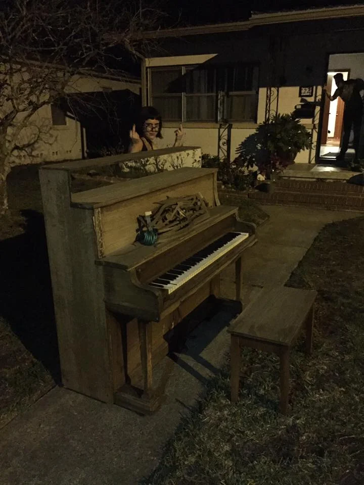There was a piano in Cole's yard! You can't play it after 2 AM though. 