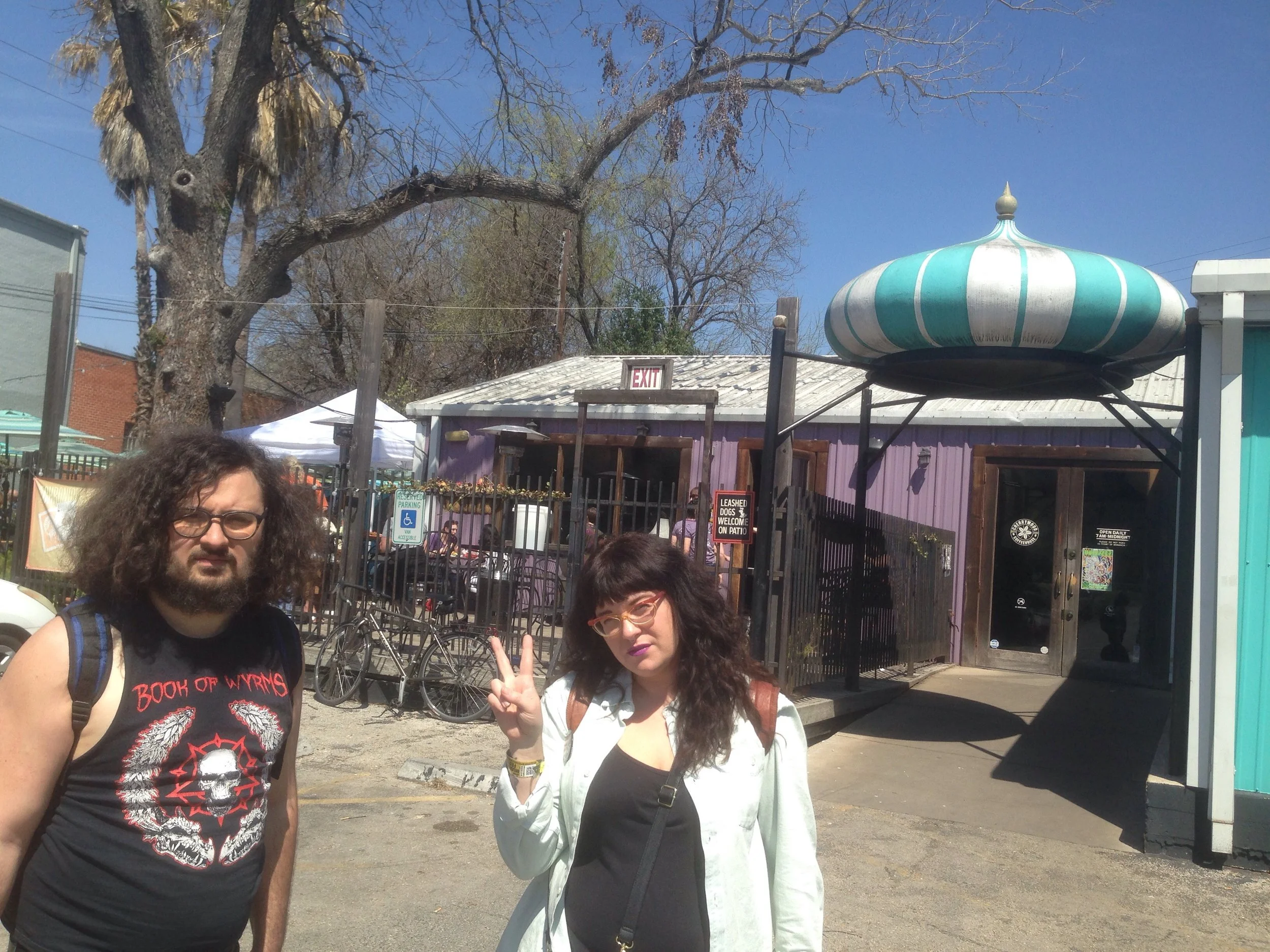 Rachelle and Daisy at Cherrywood Coffee House