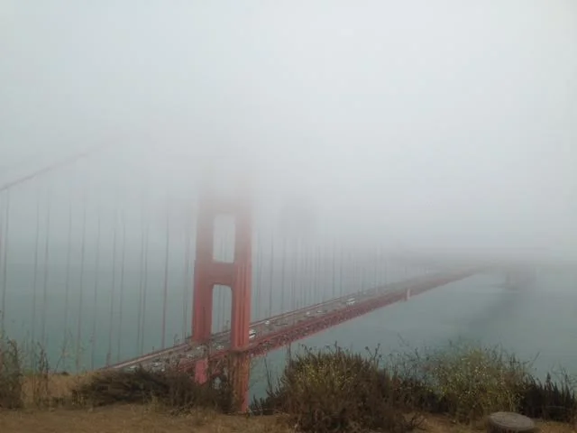 Golden Gate Bridge in the fog