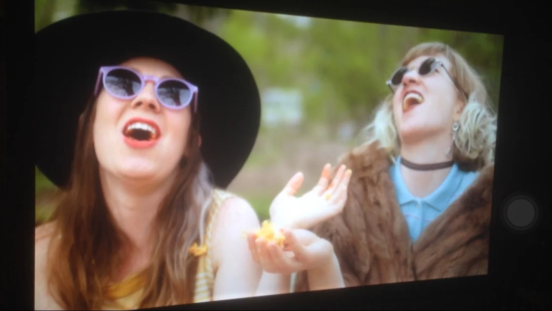 My friends Natalie (who did the lights from the shoot and does all our promo photos) and Brianna (one of my best friends who is in the band Soften)
