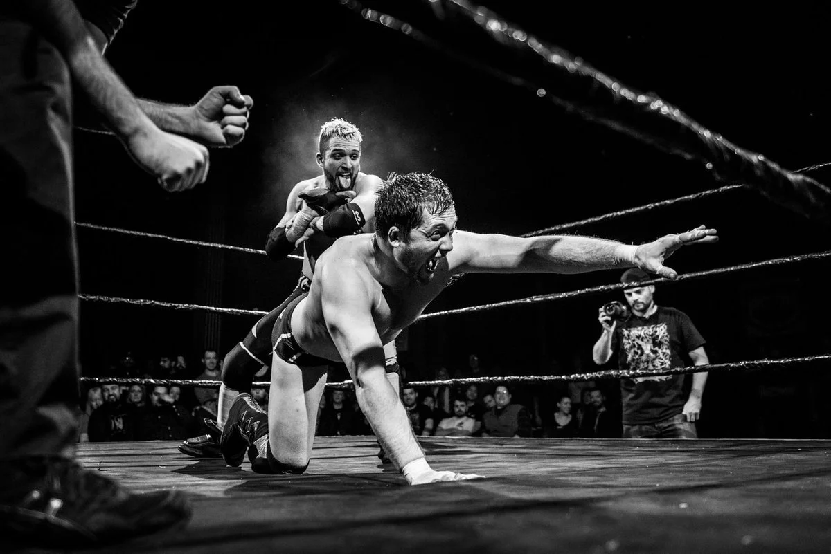 ECCW Ballroom Brawl 7 - El Phantasmo vs. Kyle O'Reilly / Photo Copyright Scott D Hemenway / sdhpics.com