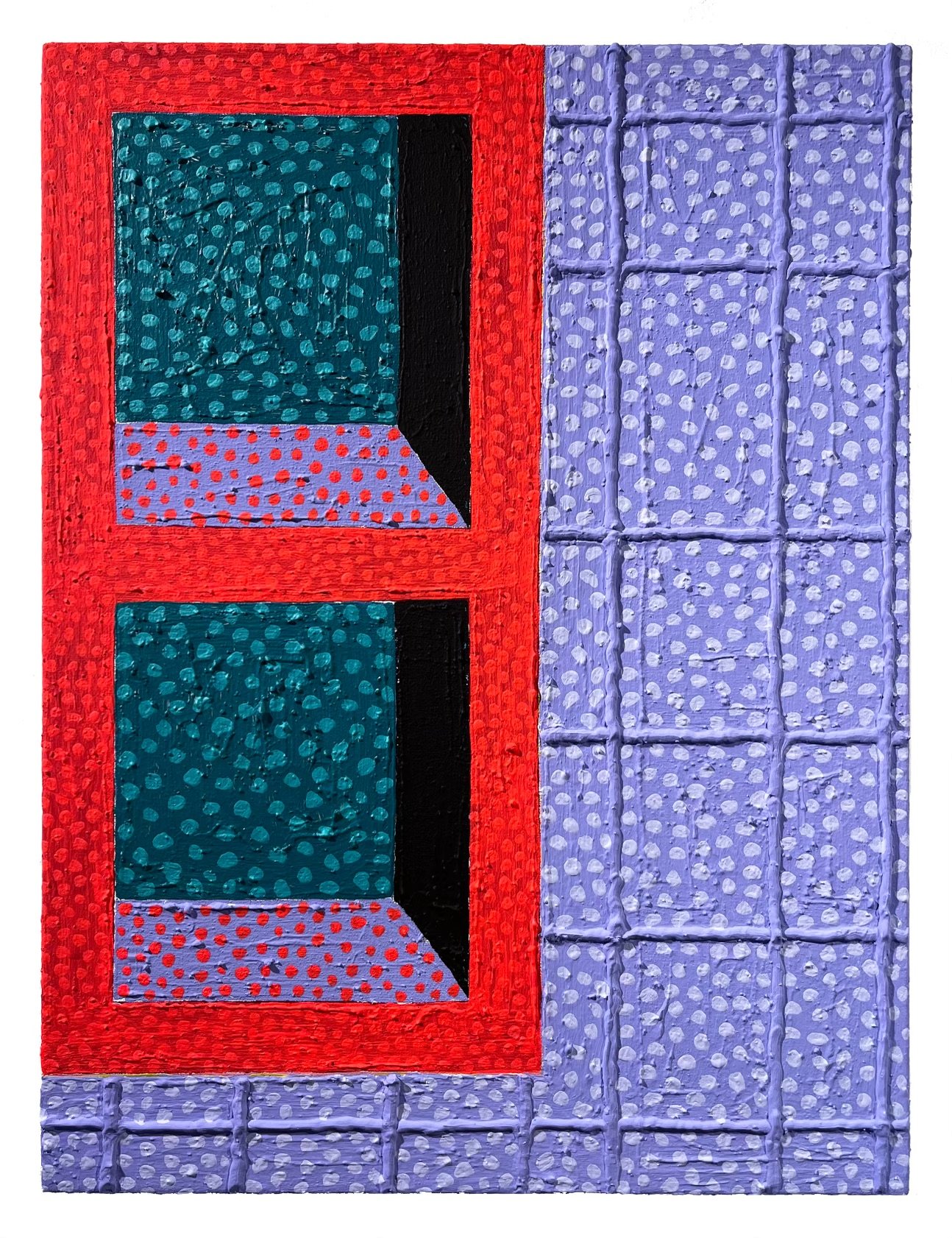 Weirdo. 18" x 24" acrylic, oil, silicone and plaster on canvas