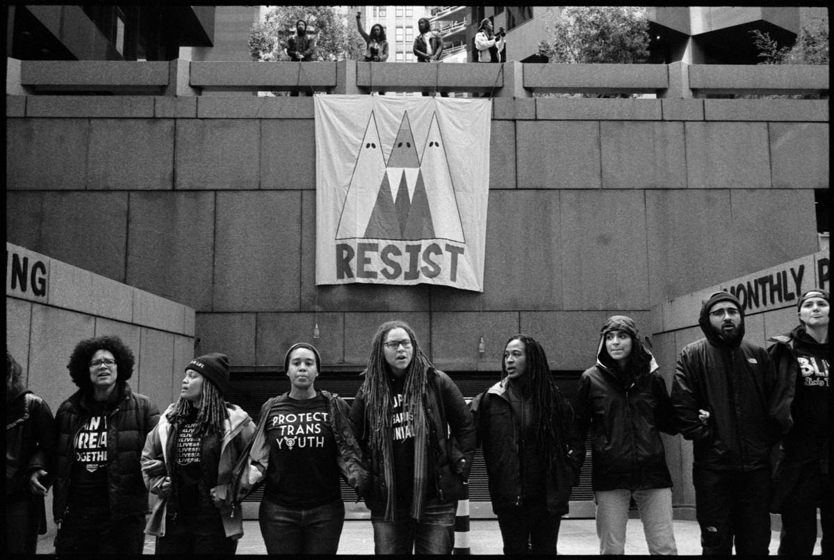 No. 0500_09A - "Resist" Bank of America building, San Francisco, Ca. January 20th, 2017.